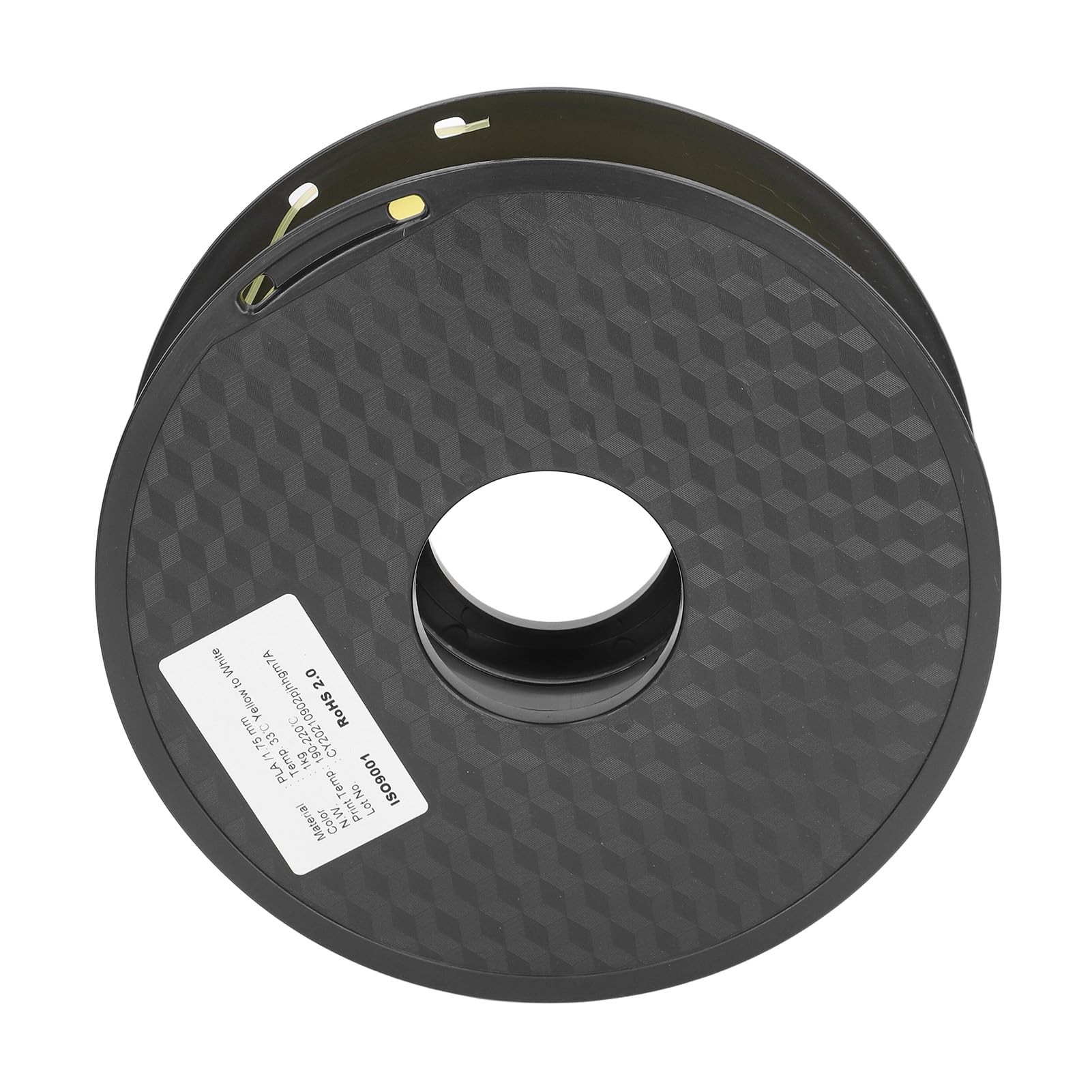 Filament do drukarki 3D PLA zmieniający kolor cieplny z żółtego na biały dla materiałów eksploatacyjnych FDM