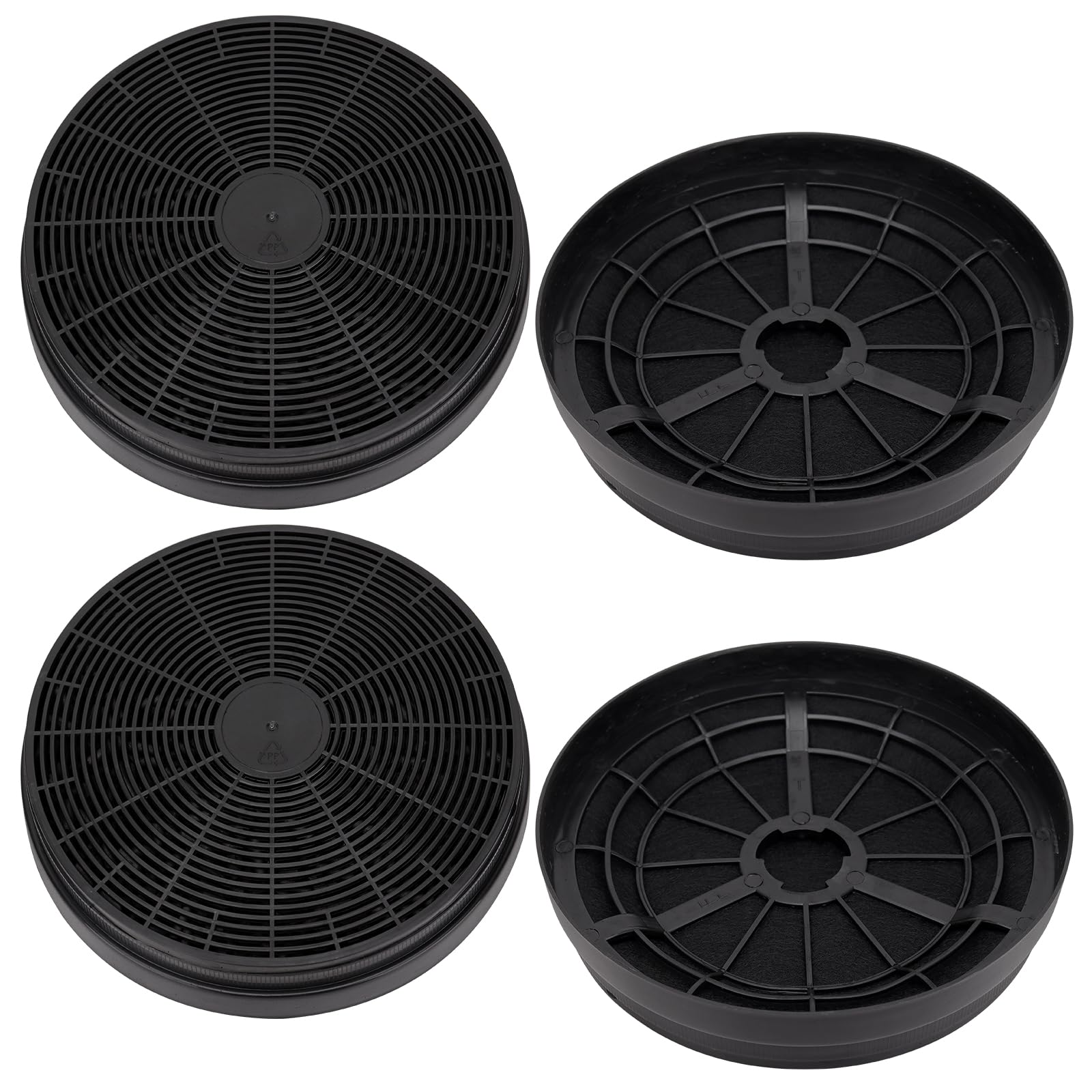 LAM2300 - Filtro de carbón activado para campanas extractoras Lamona LAM2300 LAM2501 LAM2502 LAM2550 LAM2575 LAM2700 para campanas extractoras de ventilación (4 unidades)