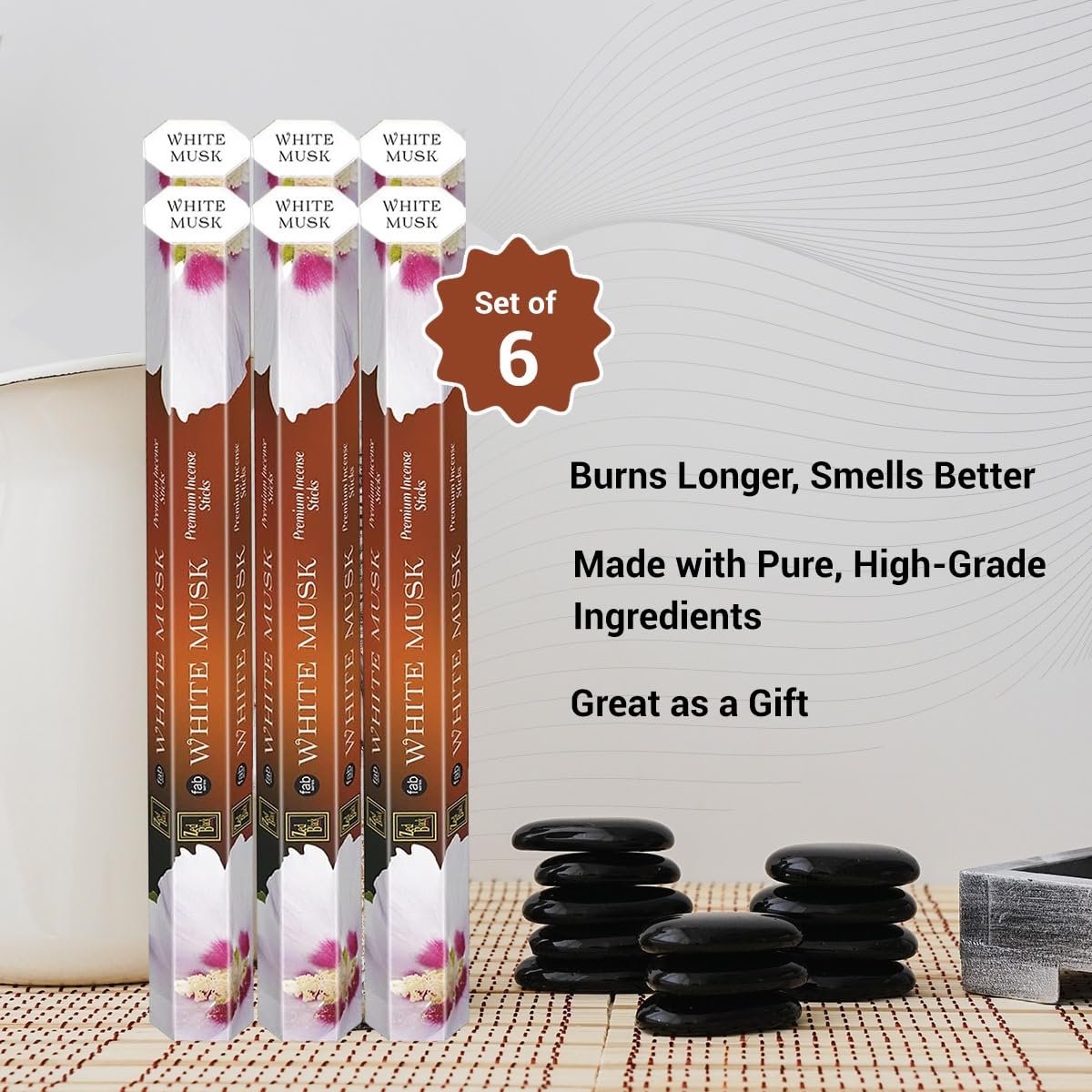 Amazon.com: ZED Black White Musk Incense Sticks - 20 Sticks per