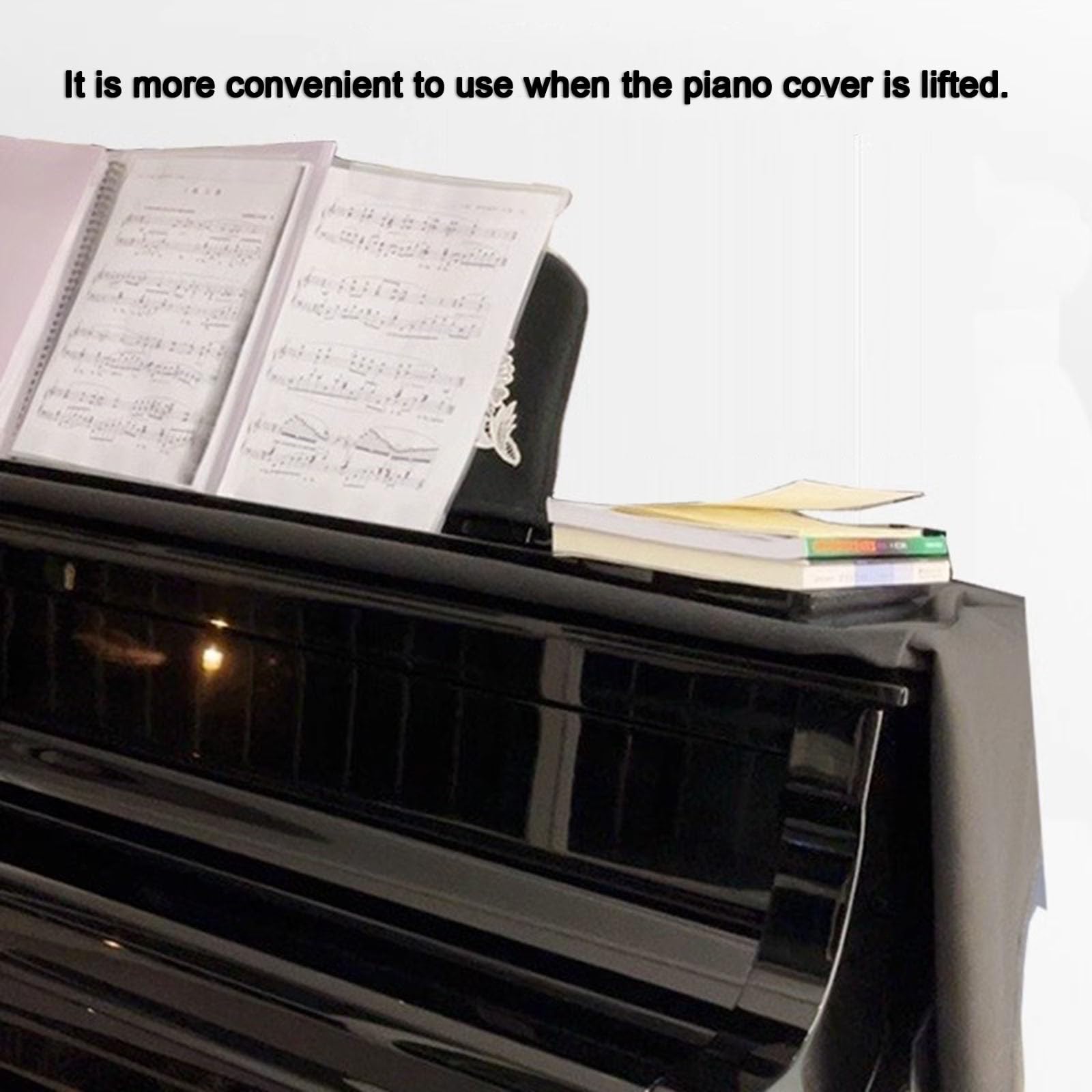 Copertura impermeabile per pianoforte a coda in pelle di alta qualità, copertura completa per pianoforte a coda e sgabello (B 200 cm), copertura per pianoforte multiuso