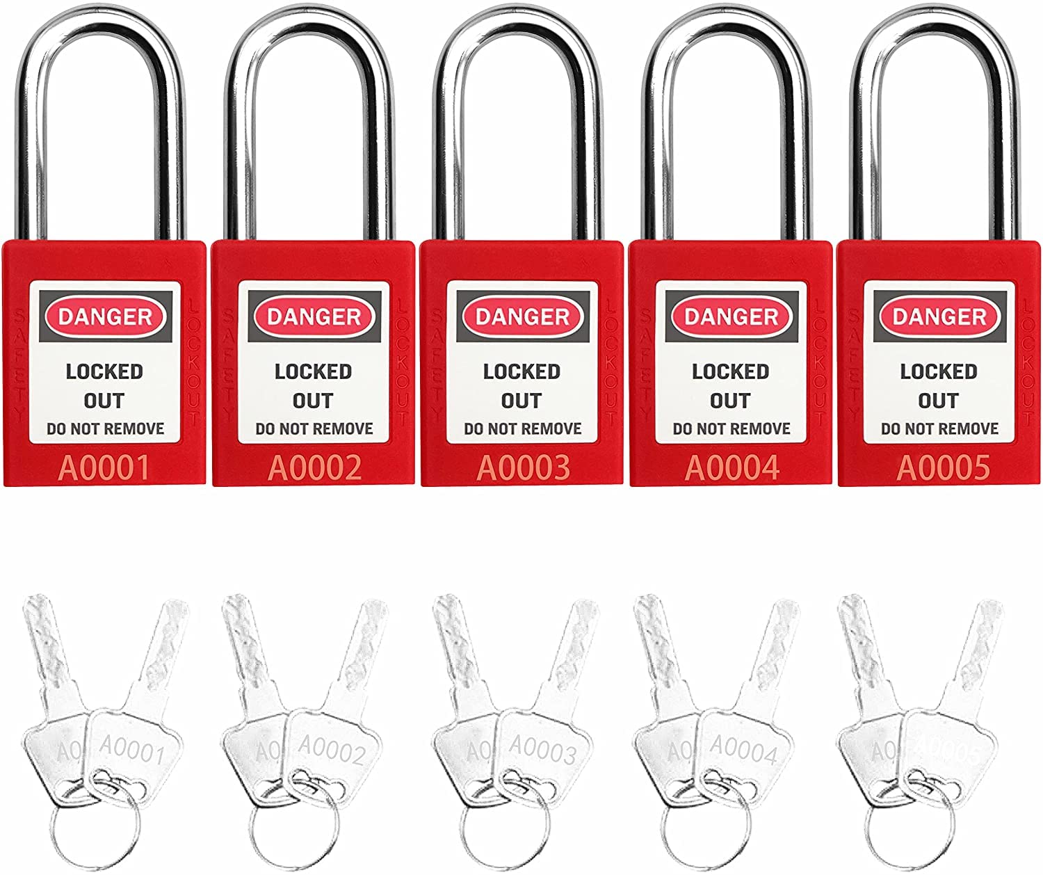 Buy Boviisky 30 Pcs Lockout Tagout Locks,2 Key Per Lock,Keyed Different, With 30 Lock Out Tag Out Tags Red Loto Locks Safety Padlock For Stations And Devices Individual Lockout Tagout Kit - View #13