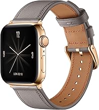 [Maledan] アップルウォッチ用 バンド 革 レディース 交換ベルト レザー 細身 イタリアン本革 蒸れない 38mm 40mm 41mm 42mm 44mm 45mm Series 9/8/7/6/5/4/3/2/1/SEに対応 落ち着いた 柔らかい ビジネス カジュアル