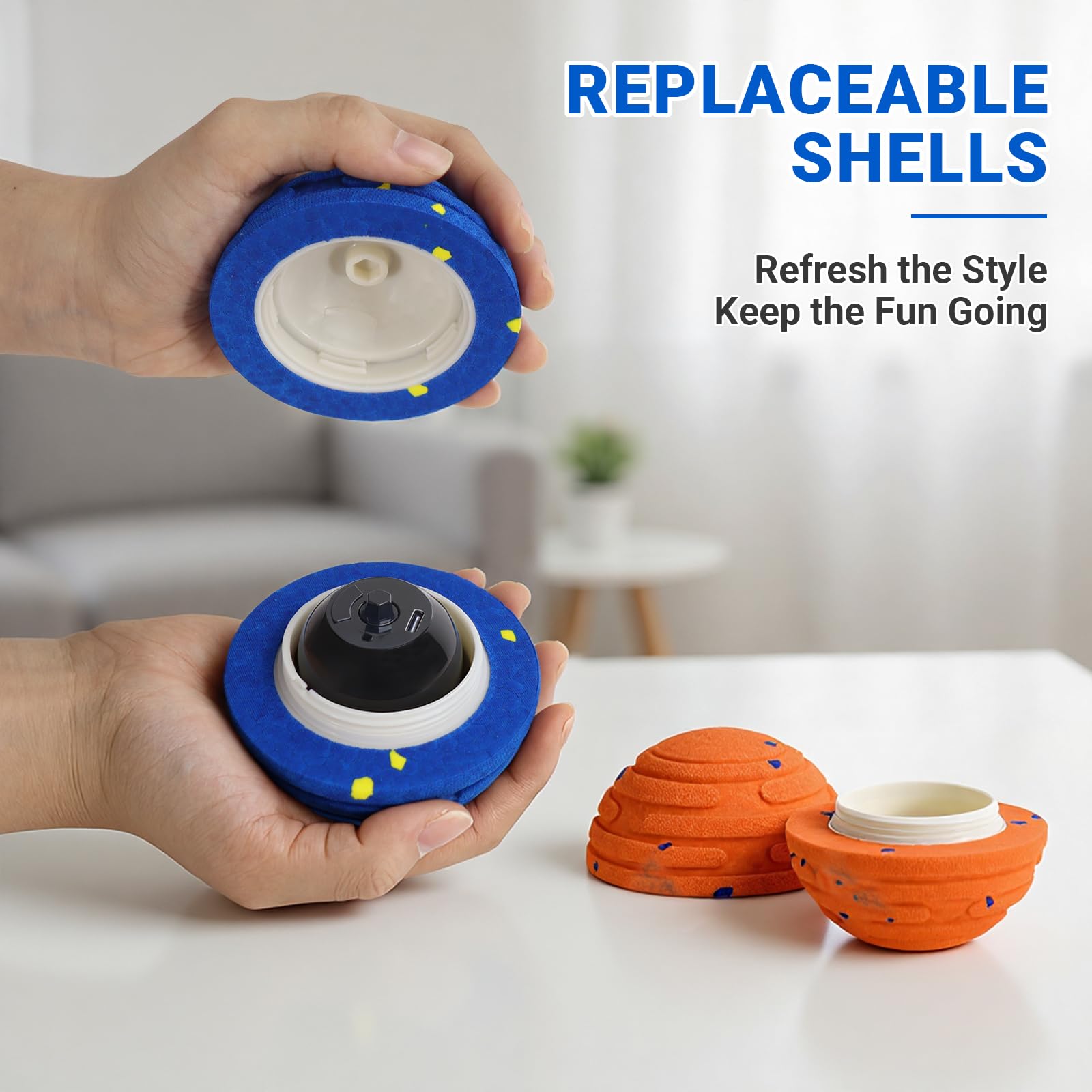 Jouet interactif intelligent pour chien, balle indestructible E-TPU pour mâcheurs agressifs, mouvement automatique, balle rechargeable pour chiens de petite, moyenne et grande taille, pour