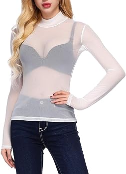 ABEAUTY Sexy Summer See Thru Tops Sheer Mesh Pullover Thin Gauze