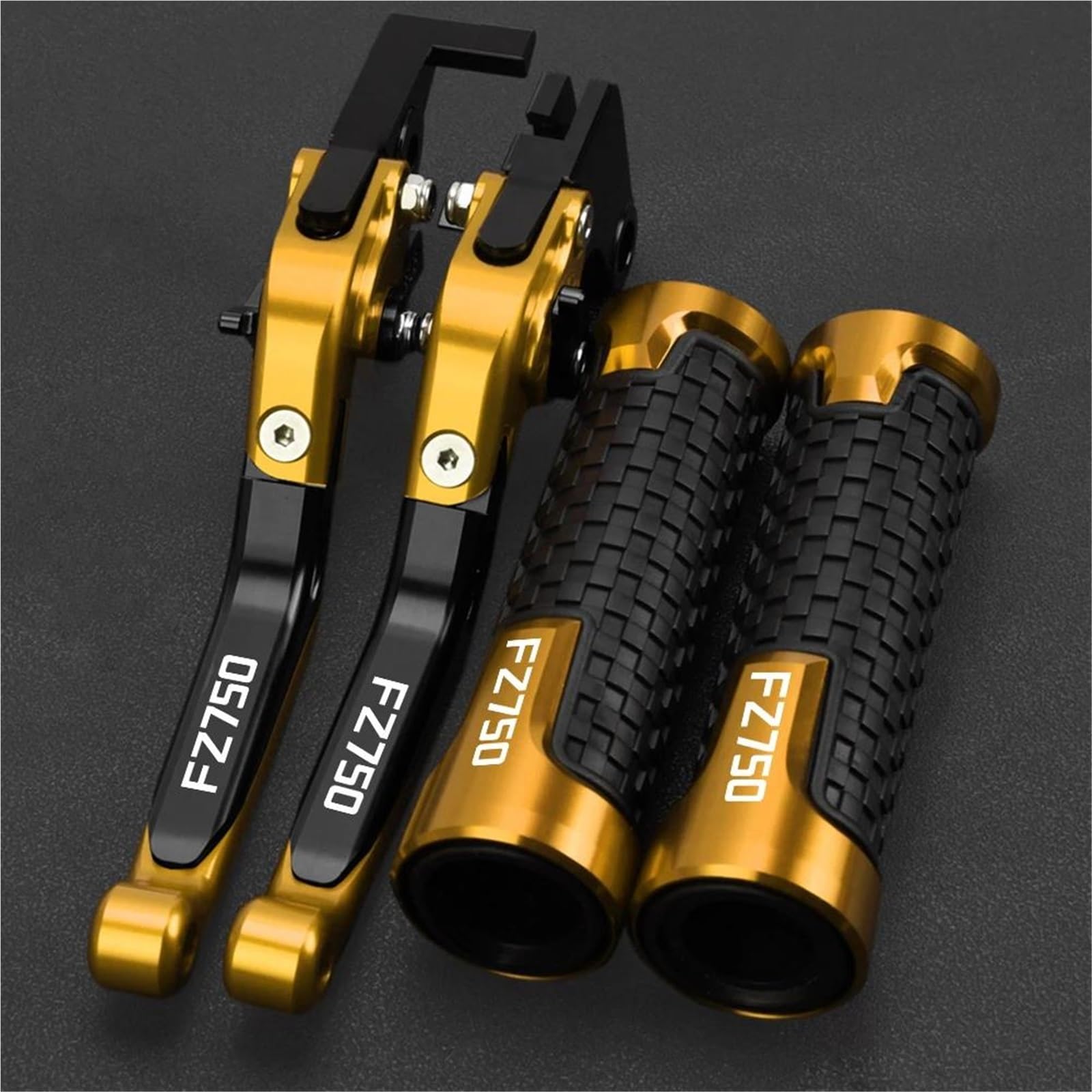 Tgvselpj Yellow 1 Motorcycle Part Motorcycle Extendable Adjustable Clutch Brake Levers Controller Lever Handle For Y-Amaha Fz750 1985-1988(Yellow 1)