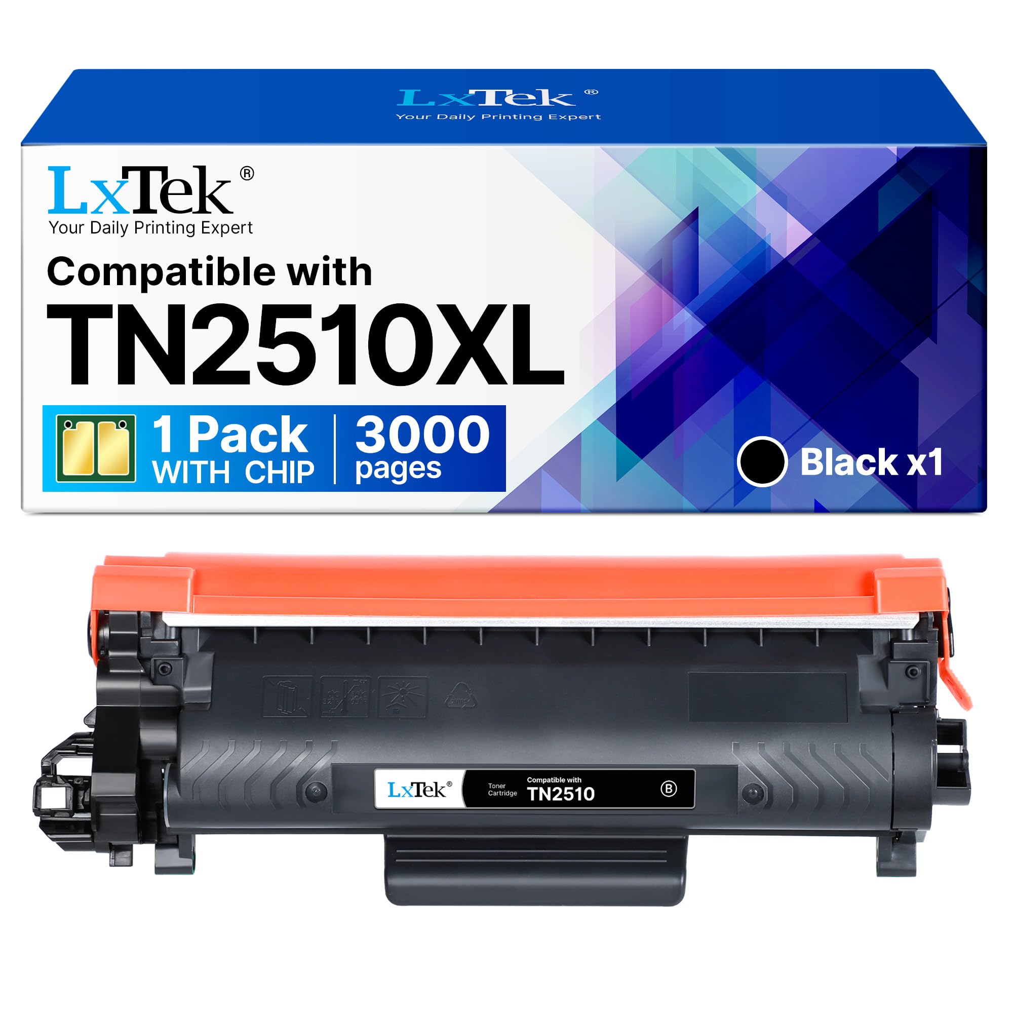 LxTek TN2510XL TN2510 per Brother TN2510 Toner compatibile con Brother MFC-L2800DW Toner 2510 TN 2510 TN-2510 TN 2510 XL per MFC-L2860DWE MFC-L2827DW MFC-L2835DW DCP-L2620DW (confezione da 1, nero)