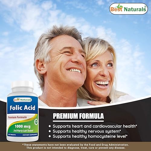 Miniatura 5 de Best Naturals Vitamina B1 como mononitrato de tiamina 100 mg y ácido fólico 1000 mcg