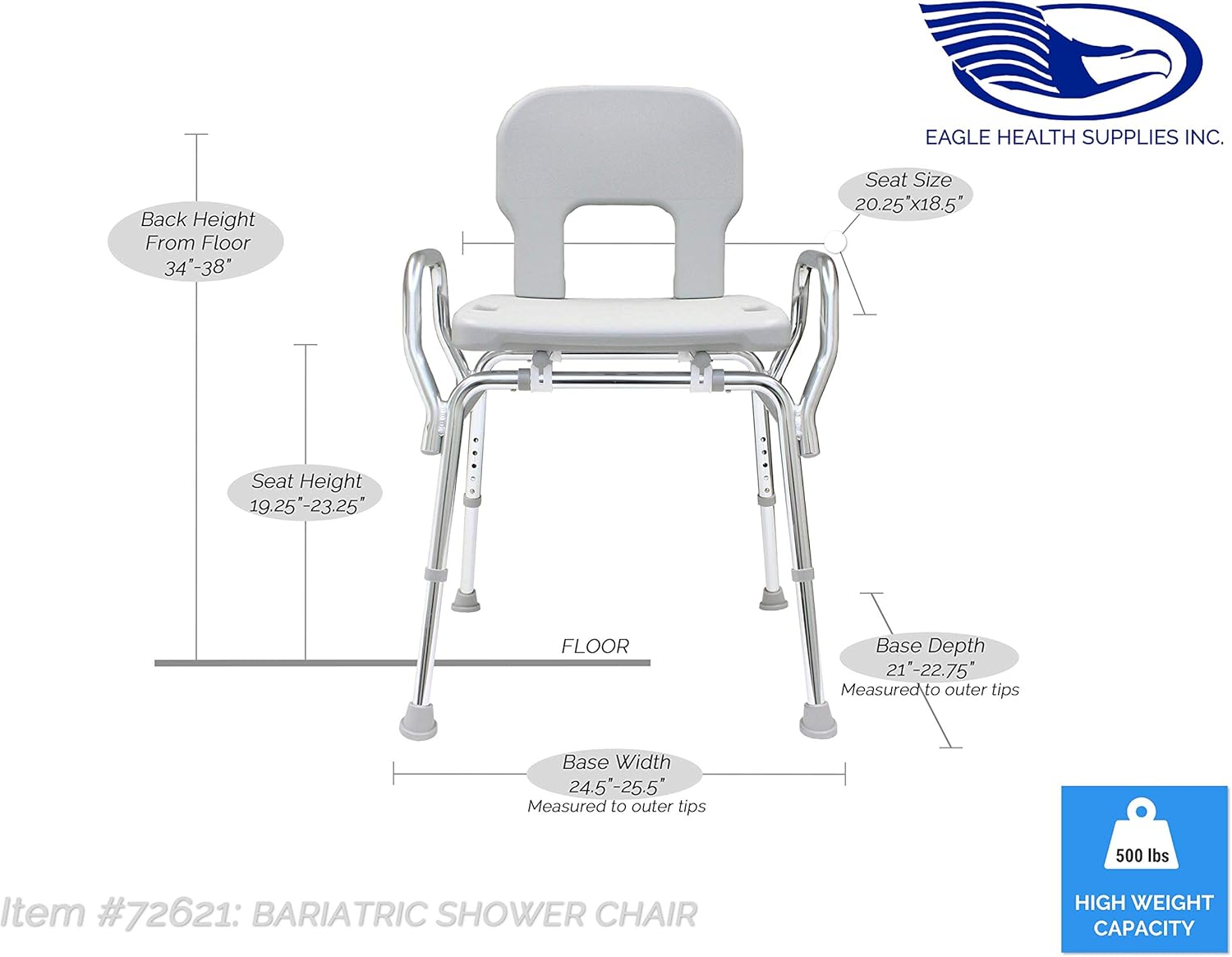 Blасk Frіdау - 50% оƒƒ EagleHealth Bariatric Shower Chair 72621 Tор Brаndѕ EagleHealth Bariatric Shower Chair 72621