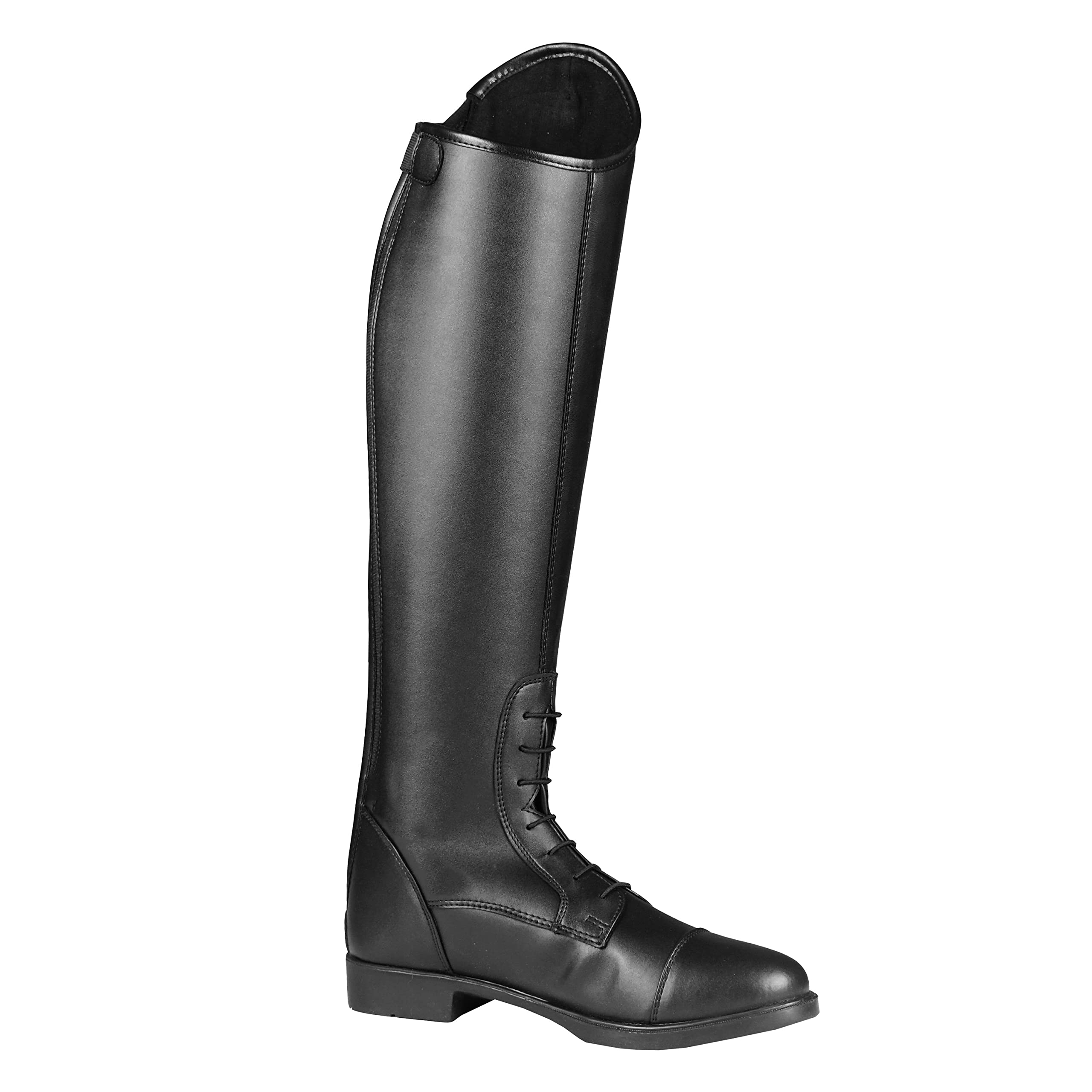 Horka Alice Rhine Stone H - Stivali da equitazione per adulti, con cerniera laterale elastica e suola in gomma, Nero, UK 6.5 Extra Extra Wide