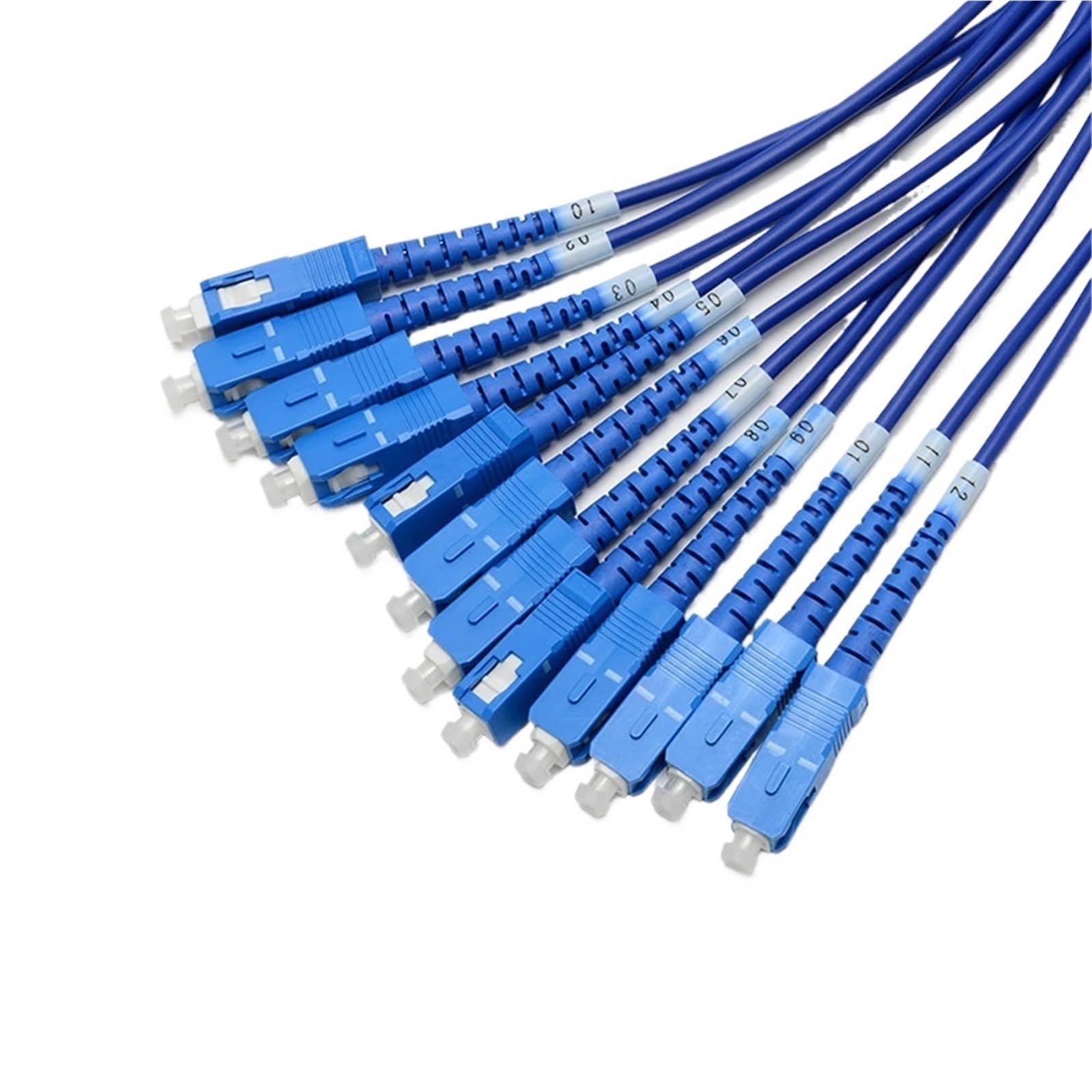 Ponticello corazzato SC 12 Core Blu 1-40m in Fibra Ottica for Esterni(15m 1pc LC-LC)
