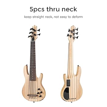 Aiersi Electric Bass Ukulele スルーネック Aiersi Electric Bass Ukulele スルーネック