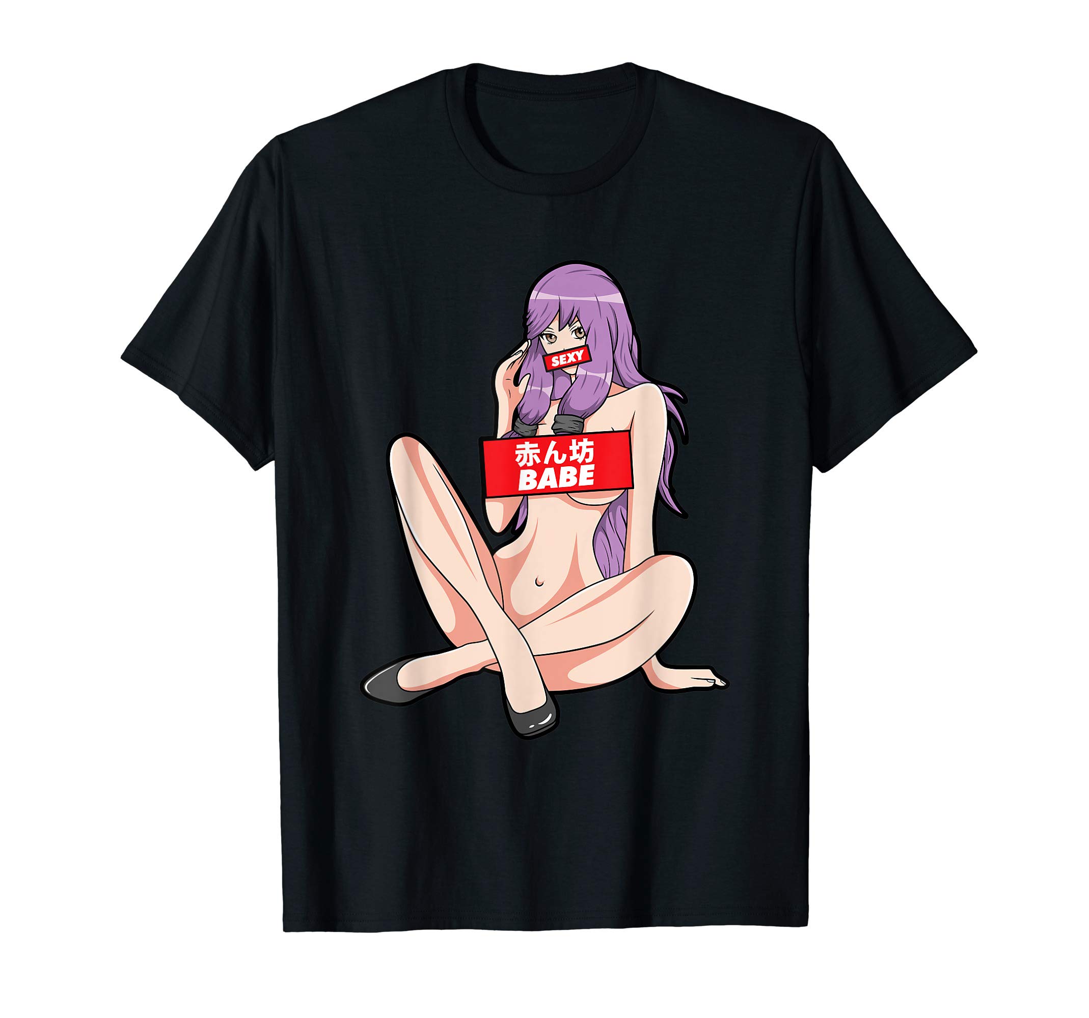 Sexy Girl Anime Shirts By Design Tee CompanySexy Babe Japanese Anime Girl Notice Me Senpai Hentai Manga T-Shirt