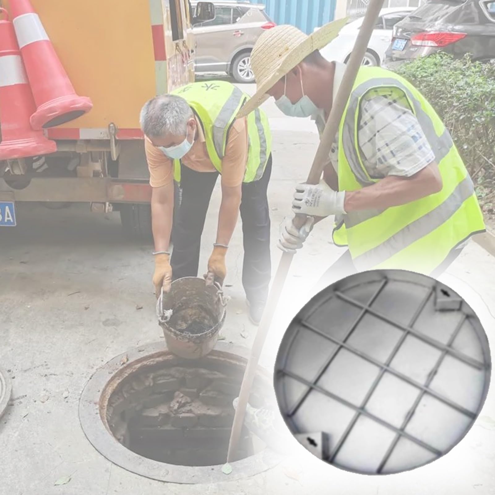 GJMSSMY Recessed Manhole Cover inspection chamber landscaping cover patio access lid utility inspection lid