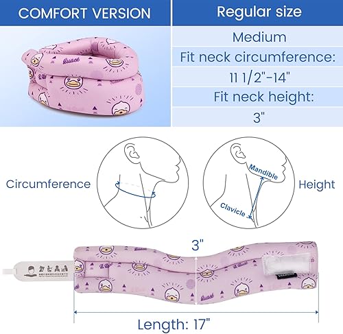 Miniatura 5 de Velpeau B.Duck - Soporte cervical de espuma suave para dormir, después de latigazo cervical o lesión (rosa, mediano)