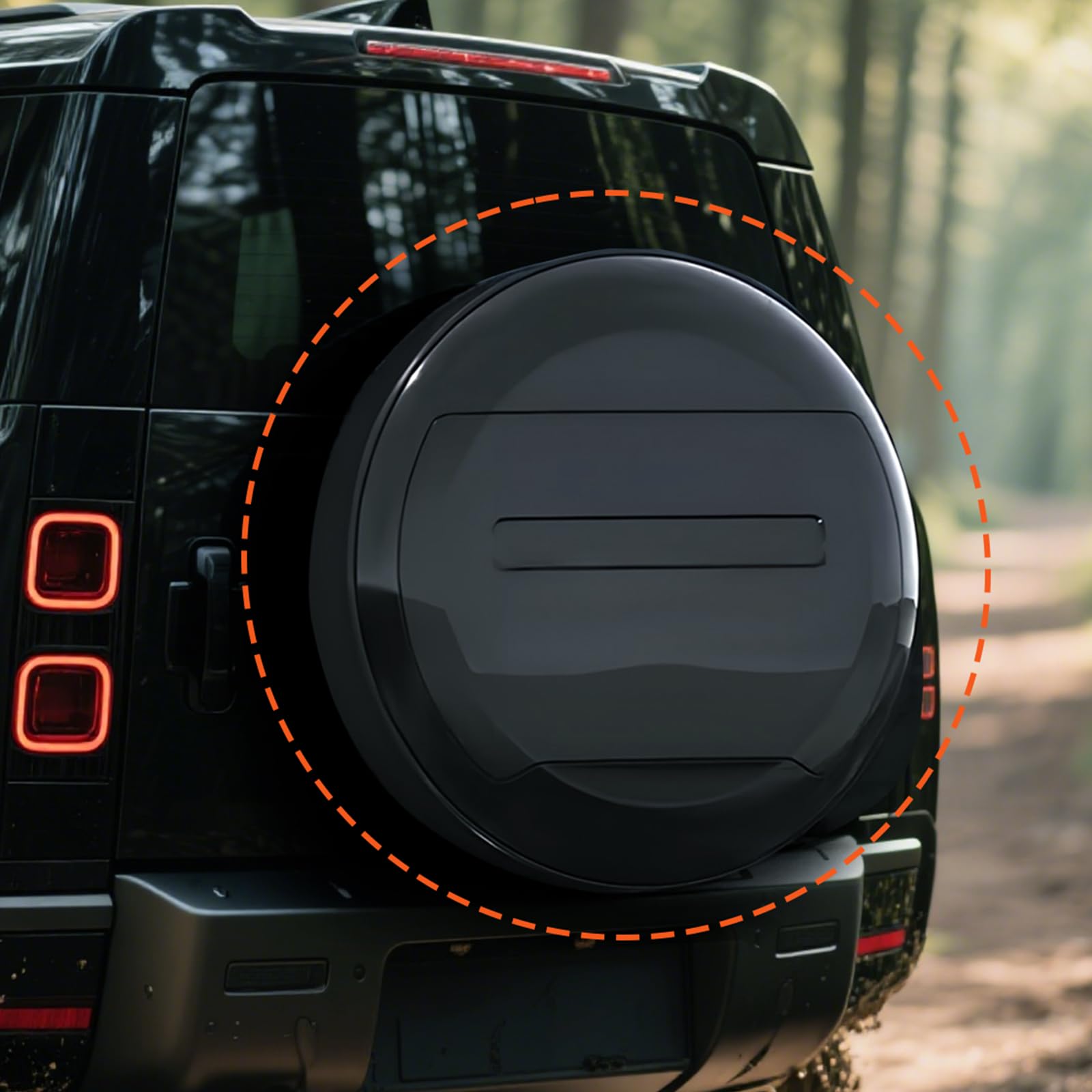 Ersatzreifenabdeckung, passend für Land Rover Defender 90 110 130 2000–2025, Ersatzradabdeckungen, Auto-Außenzubehör, Auto-Hinterrad-Ersatzreifen-Schutzabdeckung