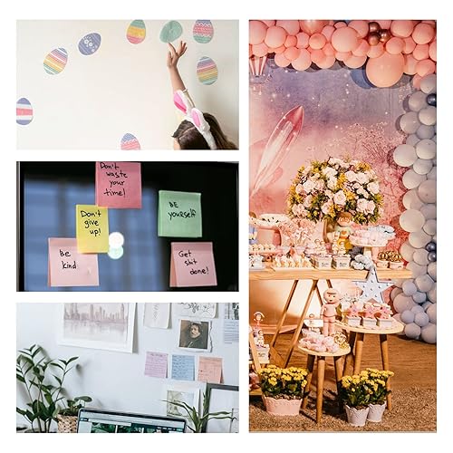 Miniatura 5 de Masilla para pósteres, 1200 piezas de puntos adhesivos de 0.4 pulgadas, tachuelas adhesivas extraíbles de doble cara, calcomanías de montaje