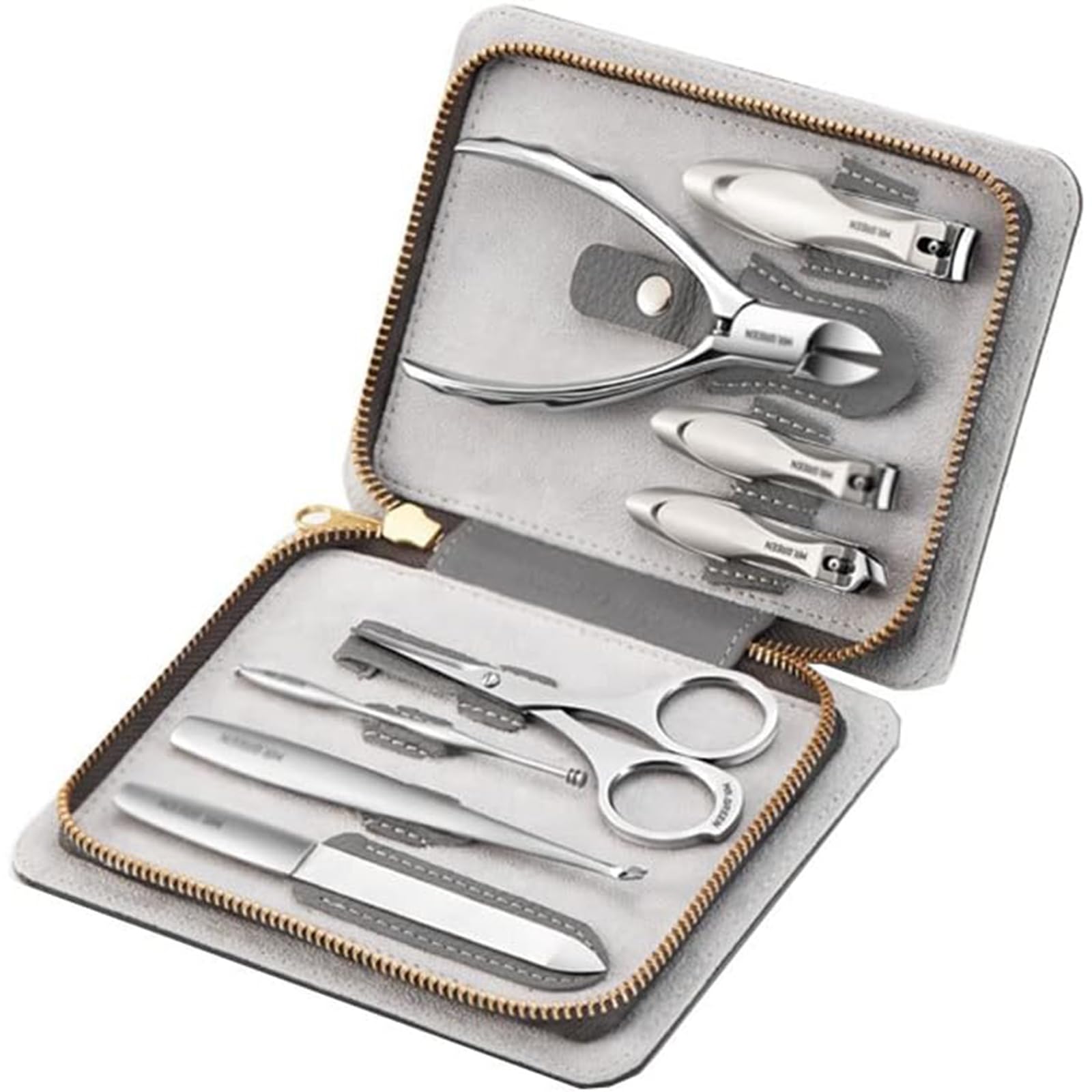 8-delige nagelklemset professionele pedicure manicure set roestvrijstalen schoonheid gereedschap schoonheidsset met pu lederen cover