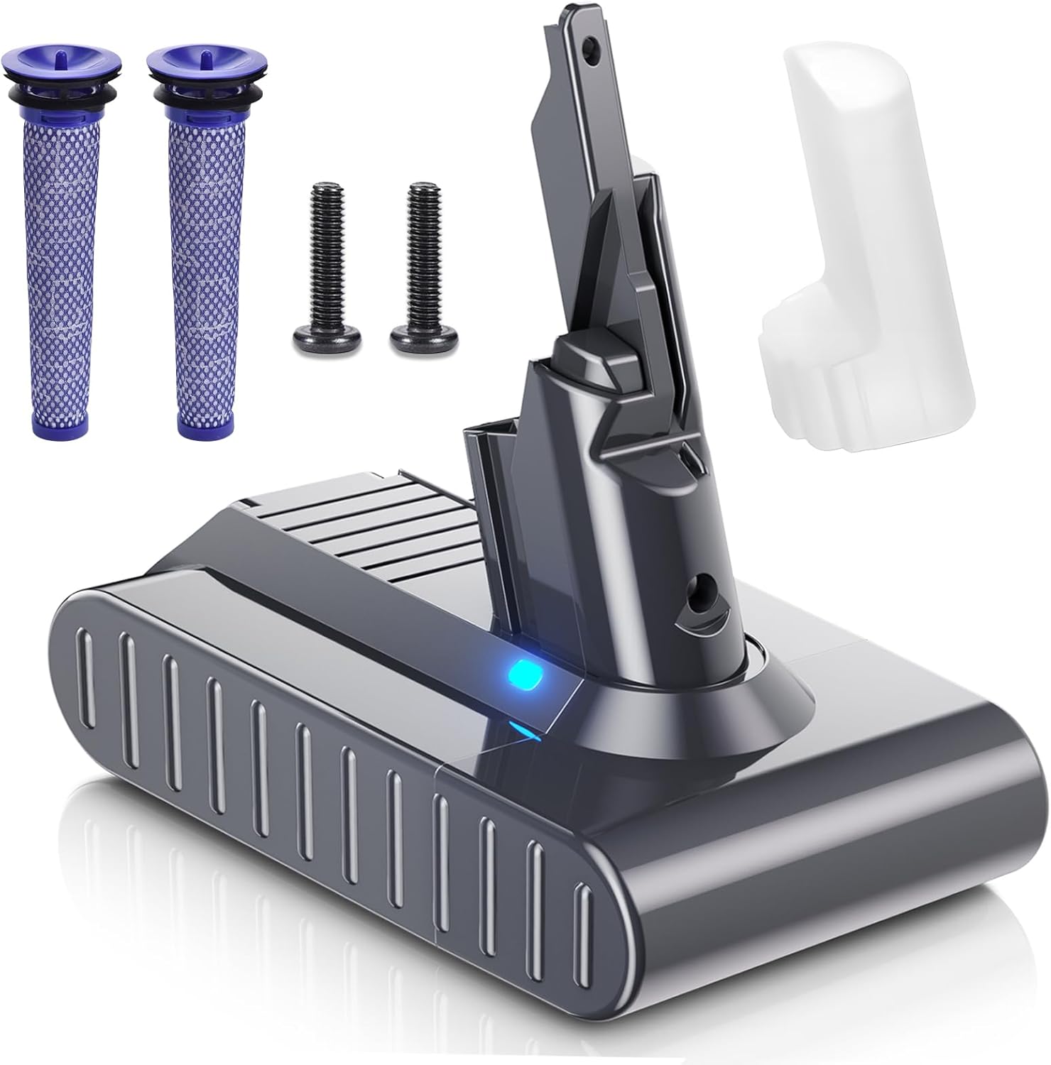 Upgraded 7000mAh V7 SV11 Battery 229687 Replacement for Dyson V7 Animal/Trigger/Motorhead Pro/Car+Boat/SV11 V7 battery replacement Handheld Cordless Vacuum Cleaner 21.6v Li-ion 6 cell 229687 Battery