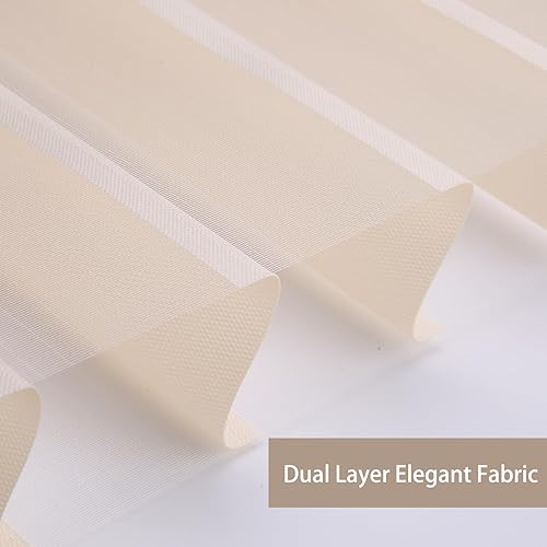 Miniatura 6 de Changshade Persianas enrollables Shangri-La personalizadas, con cordón y filtrado de luz, con aislamiento térmico, control de luz de privacidad para