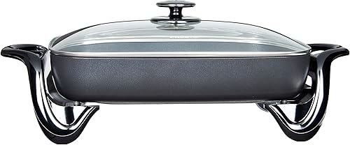 Miniatura 6 de Presto 07072 Plancha Slimline, negro, 22" y 06852 Sartén eléctrica de 16 pulgadas con cubierta de vidrio