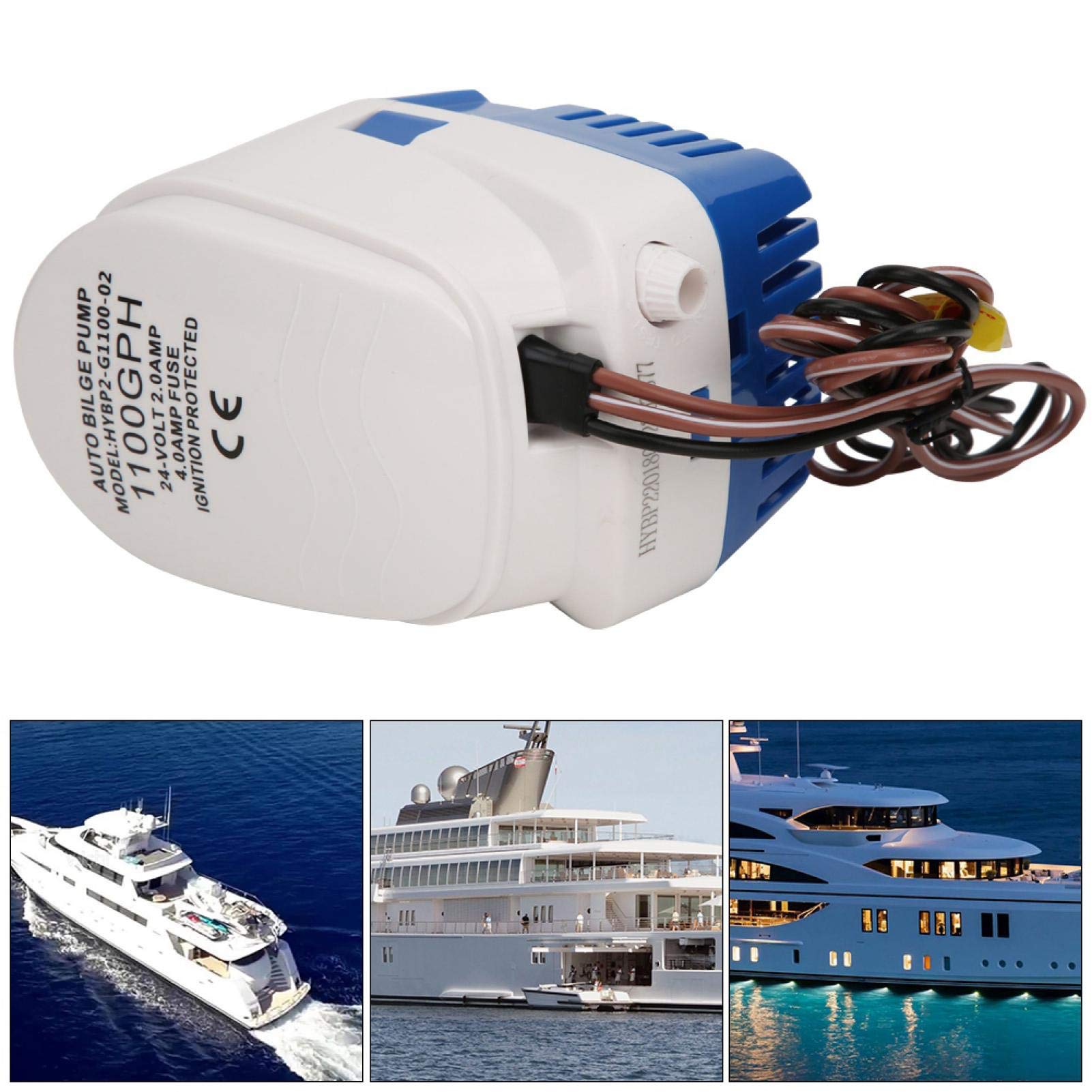 Pompe di sentina per Barche Automatiche, Pompa Automatica sommergibile ad Alto Flusso per acque luride in Miniatura per Yacht ad Acqua 24V