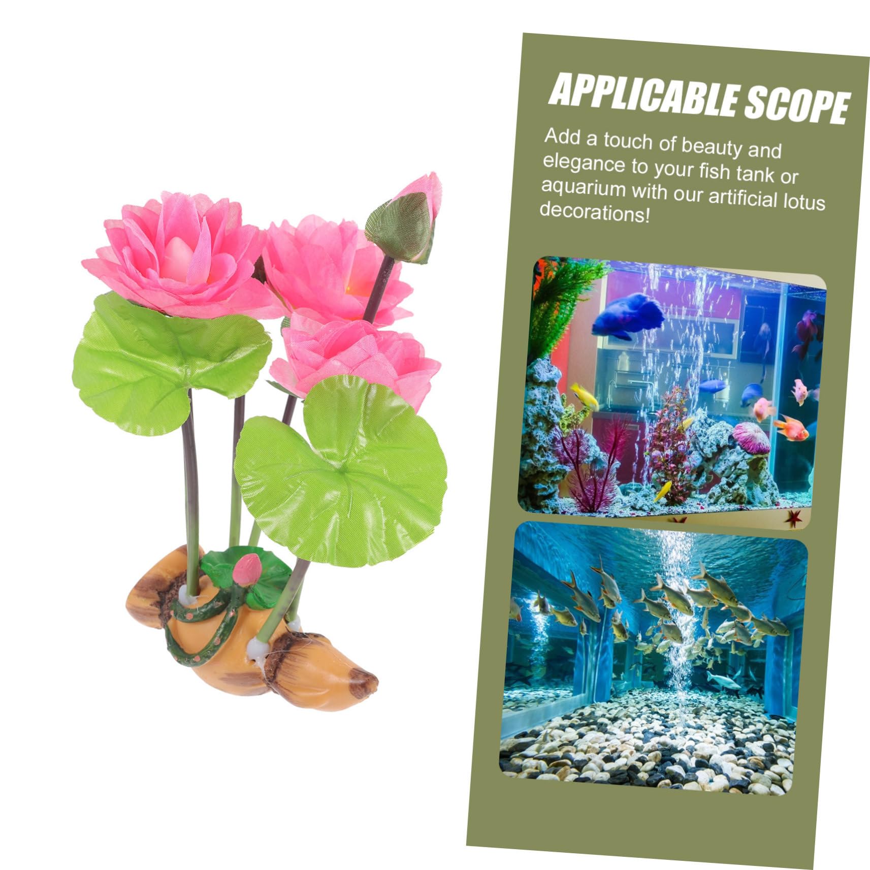 Toddmomy 3 Pezzi arredamento paesaggistico dell'acquario decorazioni per acquari piccole piante acquatiche arredamento acquario Ornamenti dell'acquario decorazione dell'acquario resina