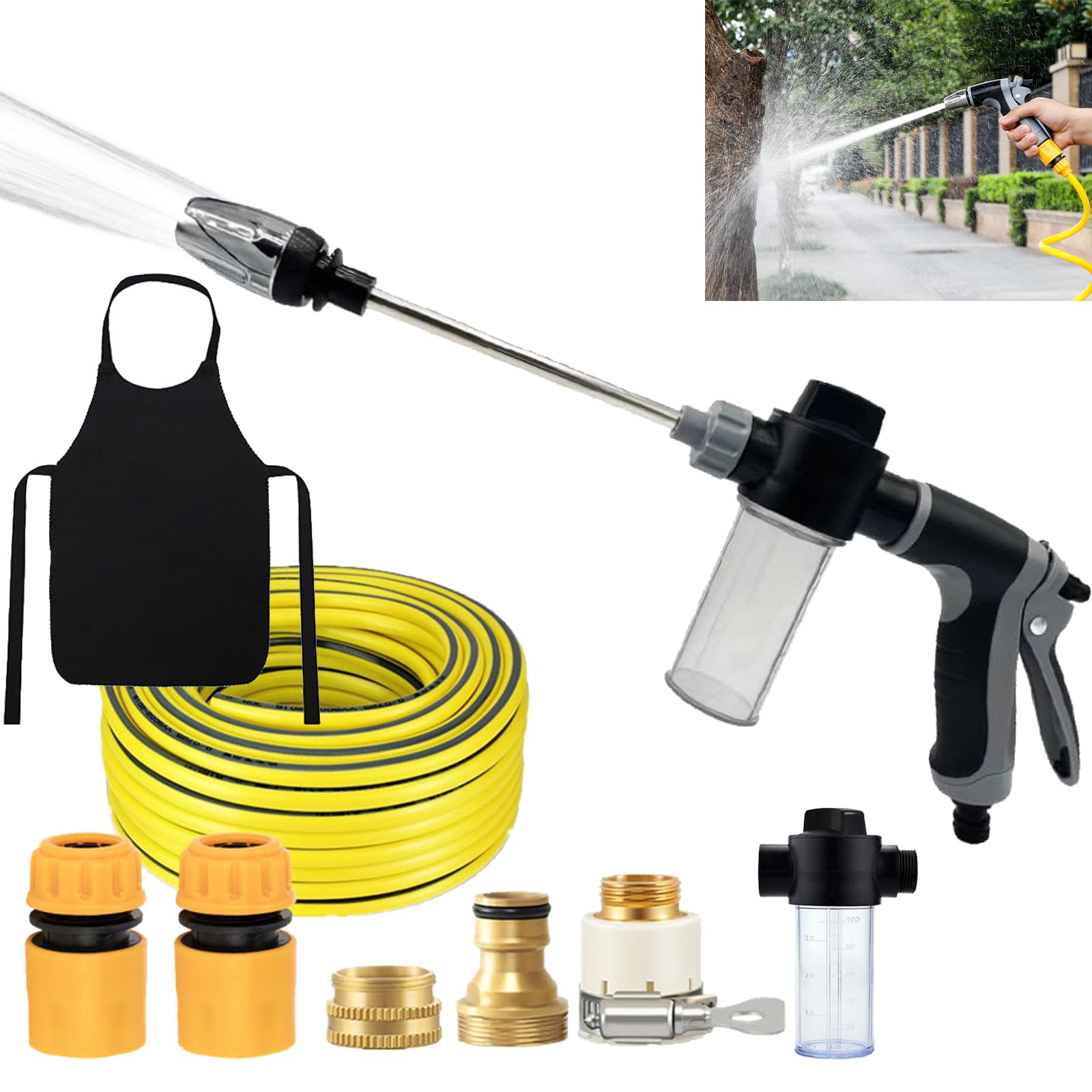 Aquoxis Pressure Washer, 2026 Upgrade Portable Aquoxis Pressure Washer, High-Pressure Cordless Jet Cleaner, for Gutter Patio Car Pet Window Glass Cleaning (1 Set-30M Pipe)