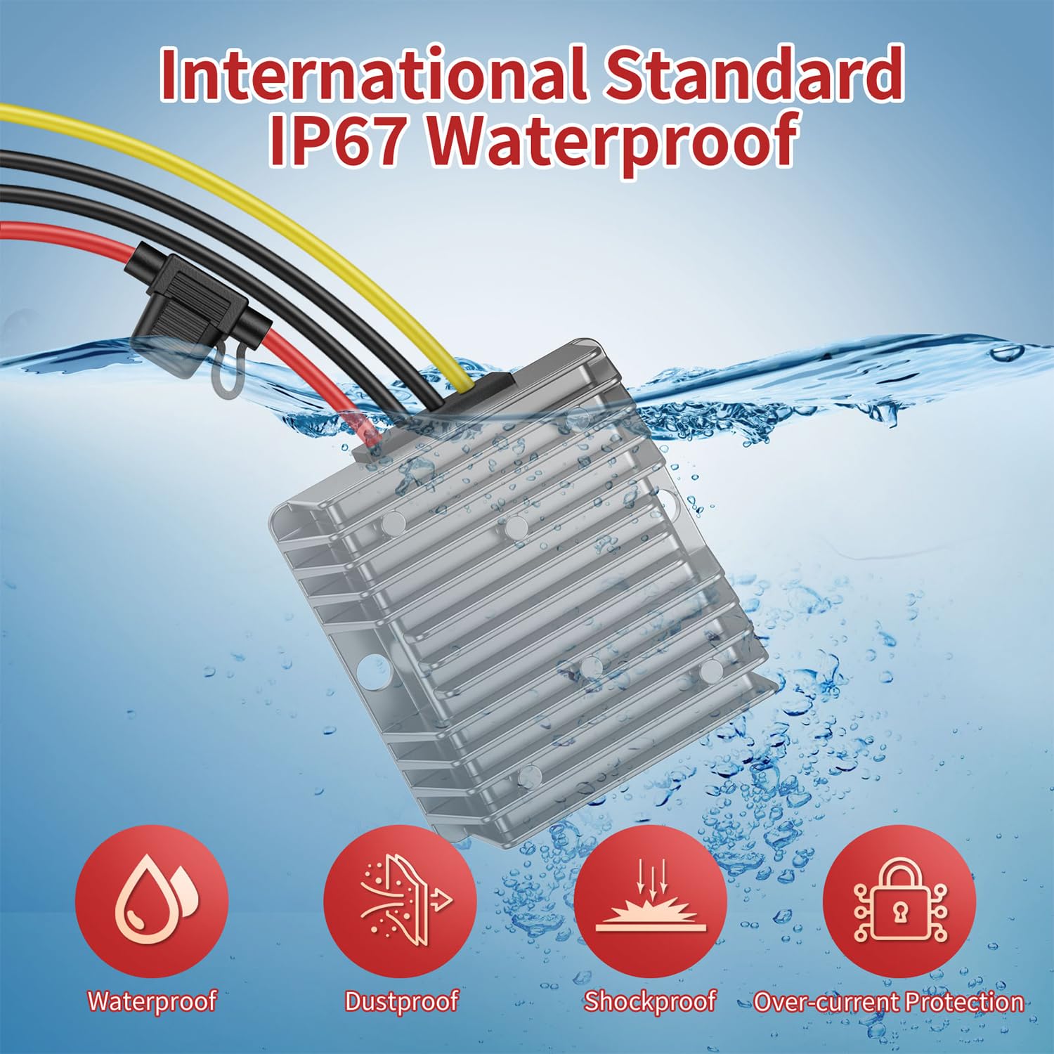 Przetwornica 24V na 12V 30A 360W IP67 Impermeabile Step Down