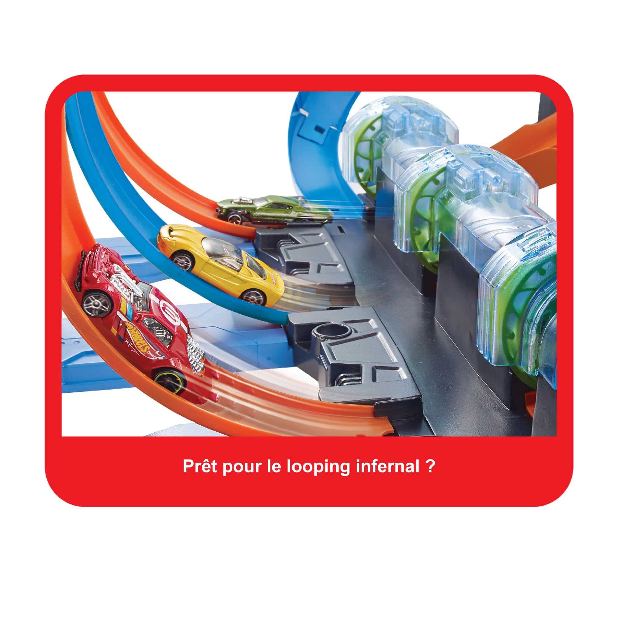 Hot Wheels Looping Infernal, Coffret de Jeu pour Petites Voitures avec Circuit et Pistes, Jouet pour Enfant, FTB65