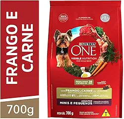 Ração Cães Adultos Pequenos PURINA ONE Frango e Carne 700g