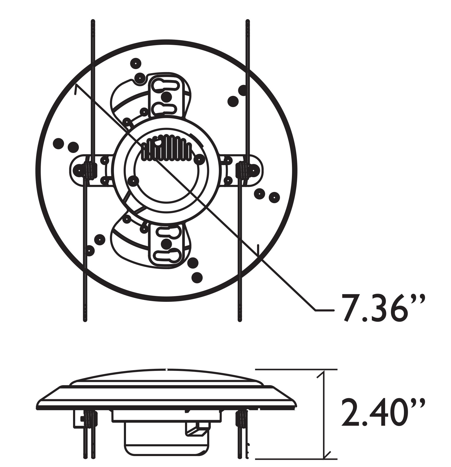 Viribright 75 Watt Replacement 6 Inch LED Disk Mount Ceiling Fixture