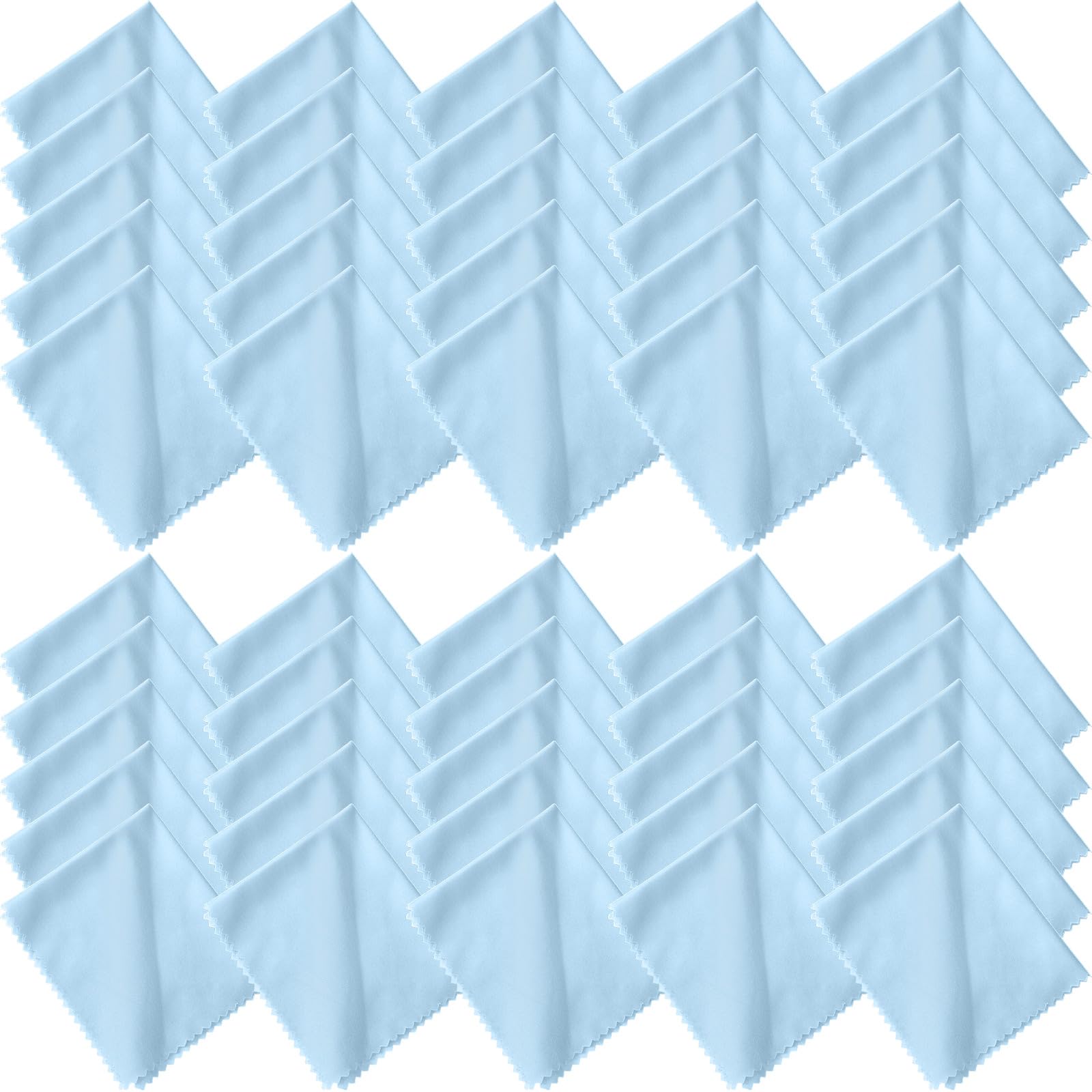 Frienda 50 Pcs Microfiber Cleaning Cloth for Glasses 6x7 Inch Lens Eyeglasses Cleaning Cloth Sunglasses Electronics Glasses Optical Cleaner Wipes Bulk