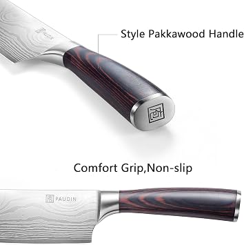 PAUDIN Nakiri Knife and Kitchen Utility Knife