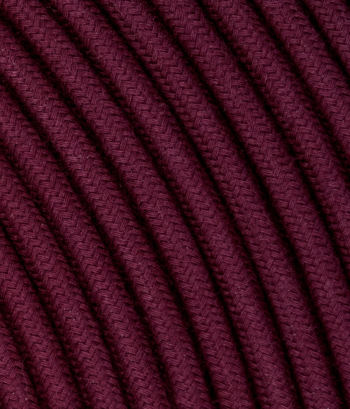 Cable de tela para lámpara, 3 núcleos (3 x 0,75 mm²), color rojo vino