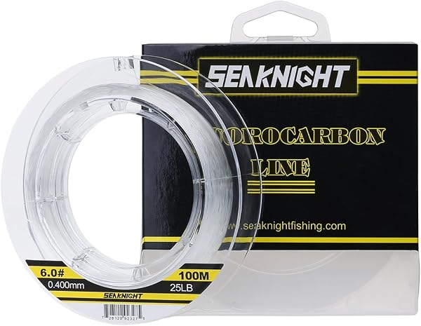 SeaKnight Hilo de Pescar 100% fluorocarbono, 50M/100M y Formato Invisible 3-100LB - 1