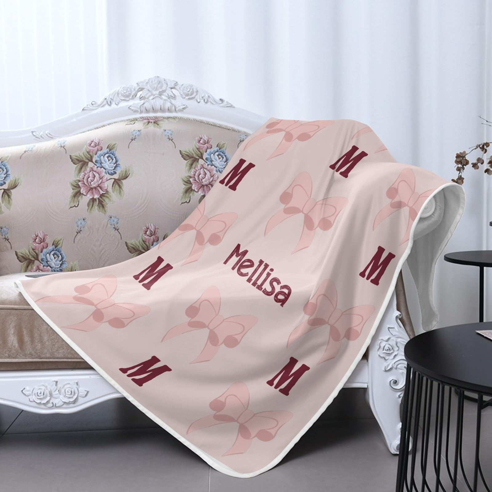 Personalized Name Princess Pink Bow Heat Relief Bedding, Gifts for Boys Teens,10x15Inch