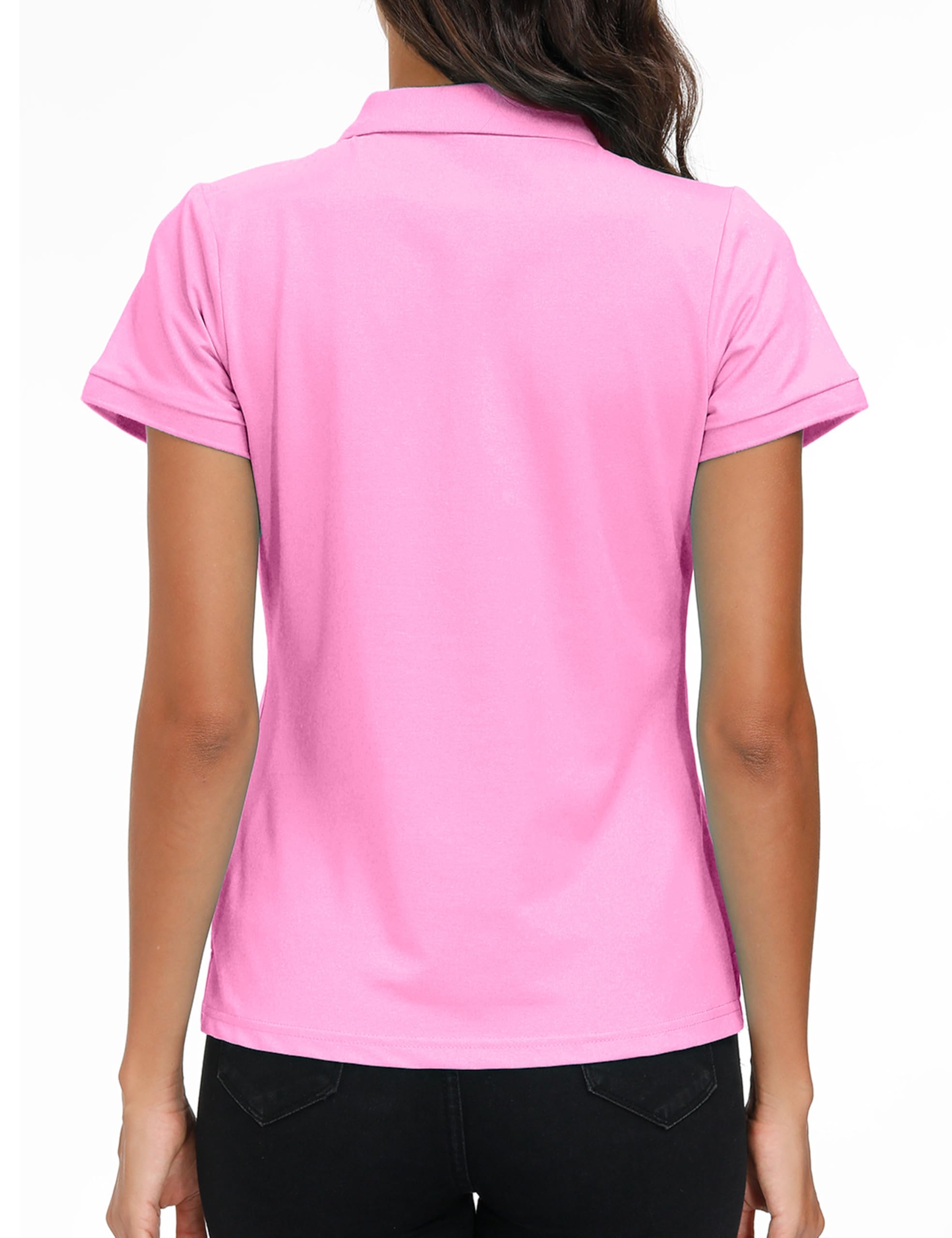 Polo Mujer Camiseta Mangas Cortas Verano Algodón Transpirable Trabajo Golf Tops