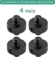 Vista 7 de Rigych Adaptador de tornillo de trípode de 14 macho a 14 macho con agujero 14 tornillo soporte de cámara para cámara, trípode, soporte de micrófono