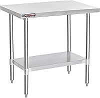 Vista 44 de DuraSteel - Mesa de trabajo de acero inoxidable para alimentos (grado comercial)