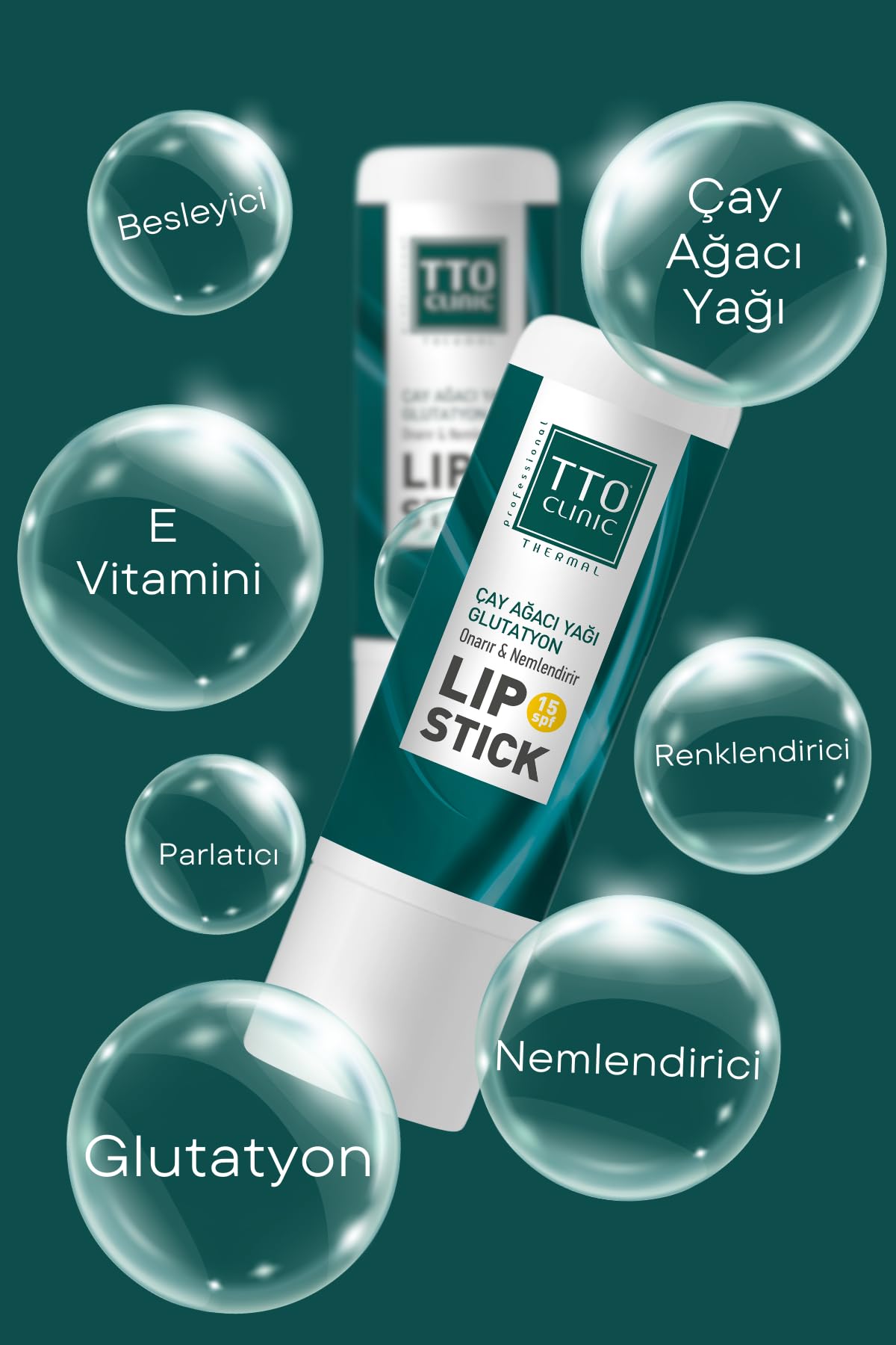 CLINIC Lip Stick - Çay Ağacı Yağı & Glutatyon 15 SPF