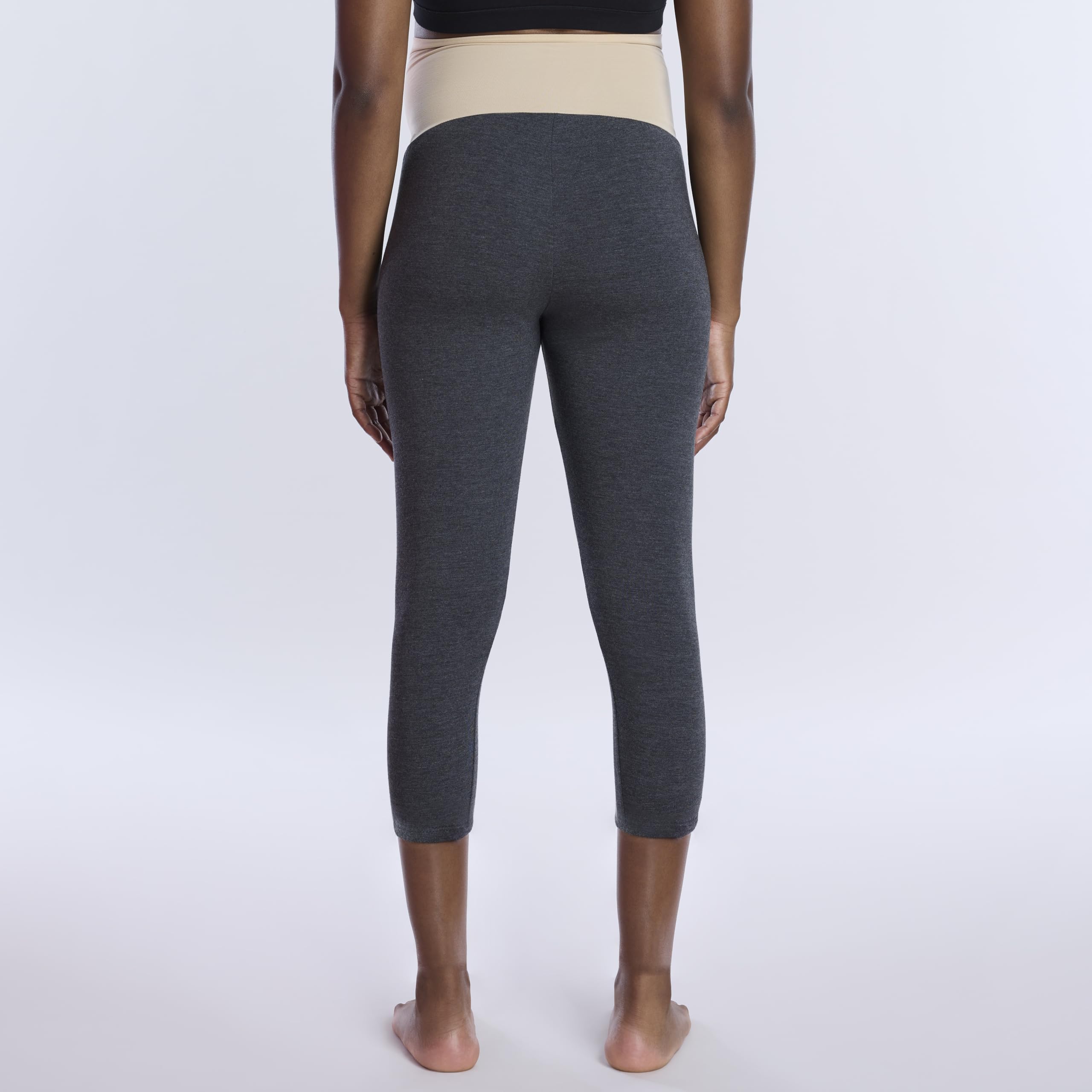 Motherhood Maternity Leggings Premaman Essenziali Elasticizzati da Donna, Carbone, M