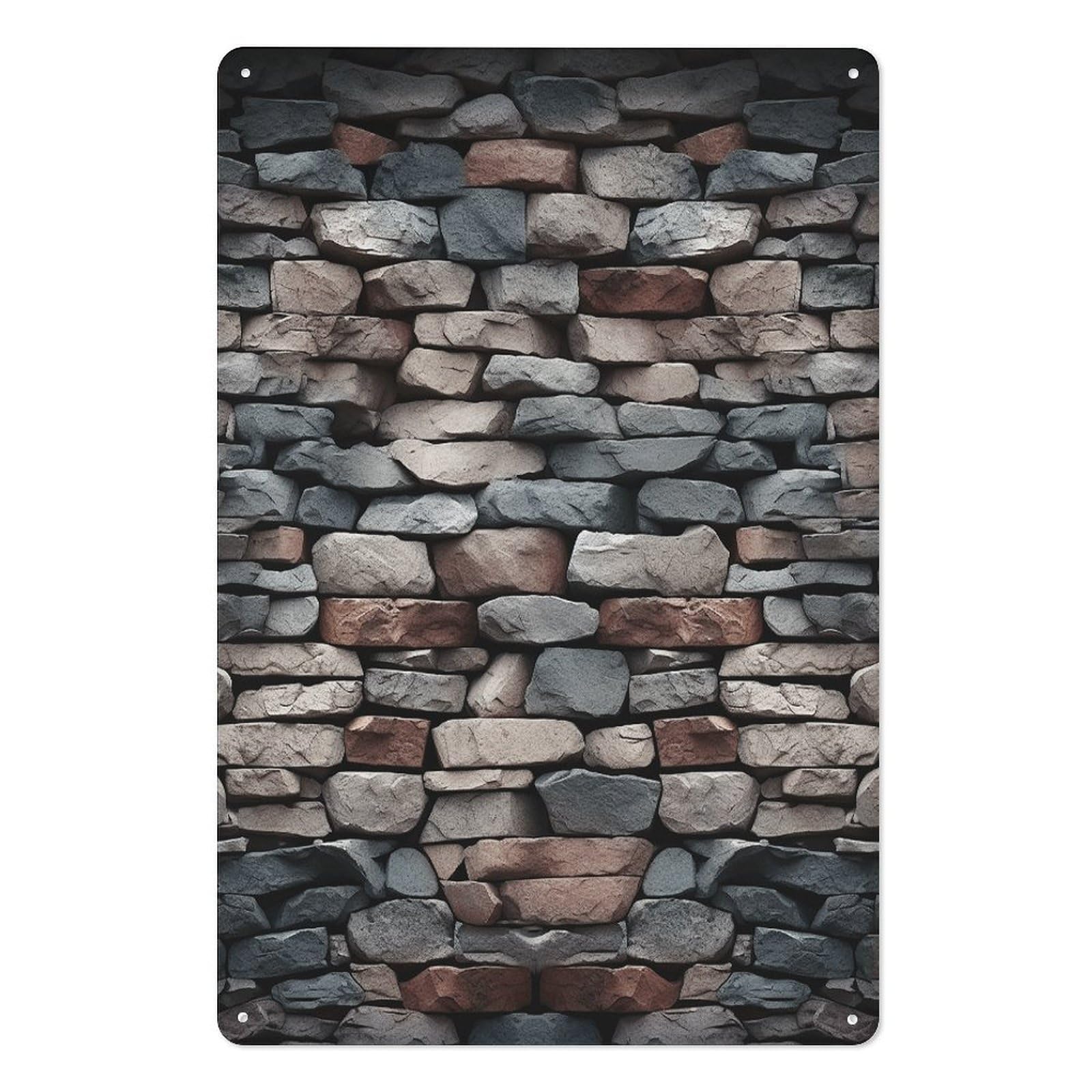 Adfgyerh Style Stone Tin Sign Hanging Art Prints,Wall Decor For Gifting And Party Decoration 7.9X11.8 Inch,Wall Art For Home Garden Greenhouse Living Room Bedroom Yard
