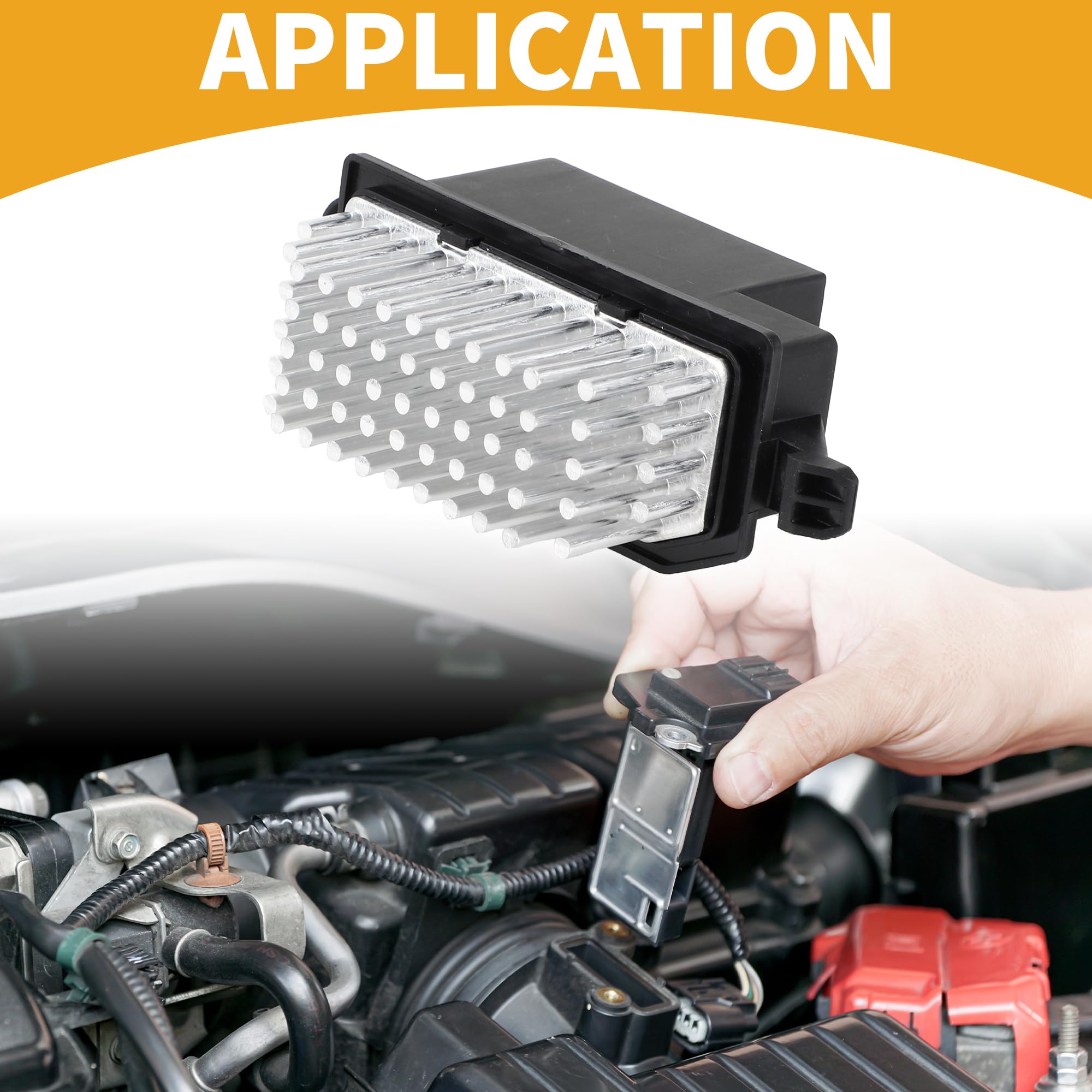 resistore motore ventilatore HVAC No.AV1119E624AA resistore ventilatore riscaldatore per Ford B-Max Ecosport Tourneo Transit Wagon 2012 Metallo ABS Nero