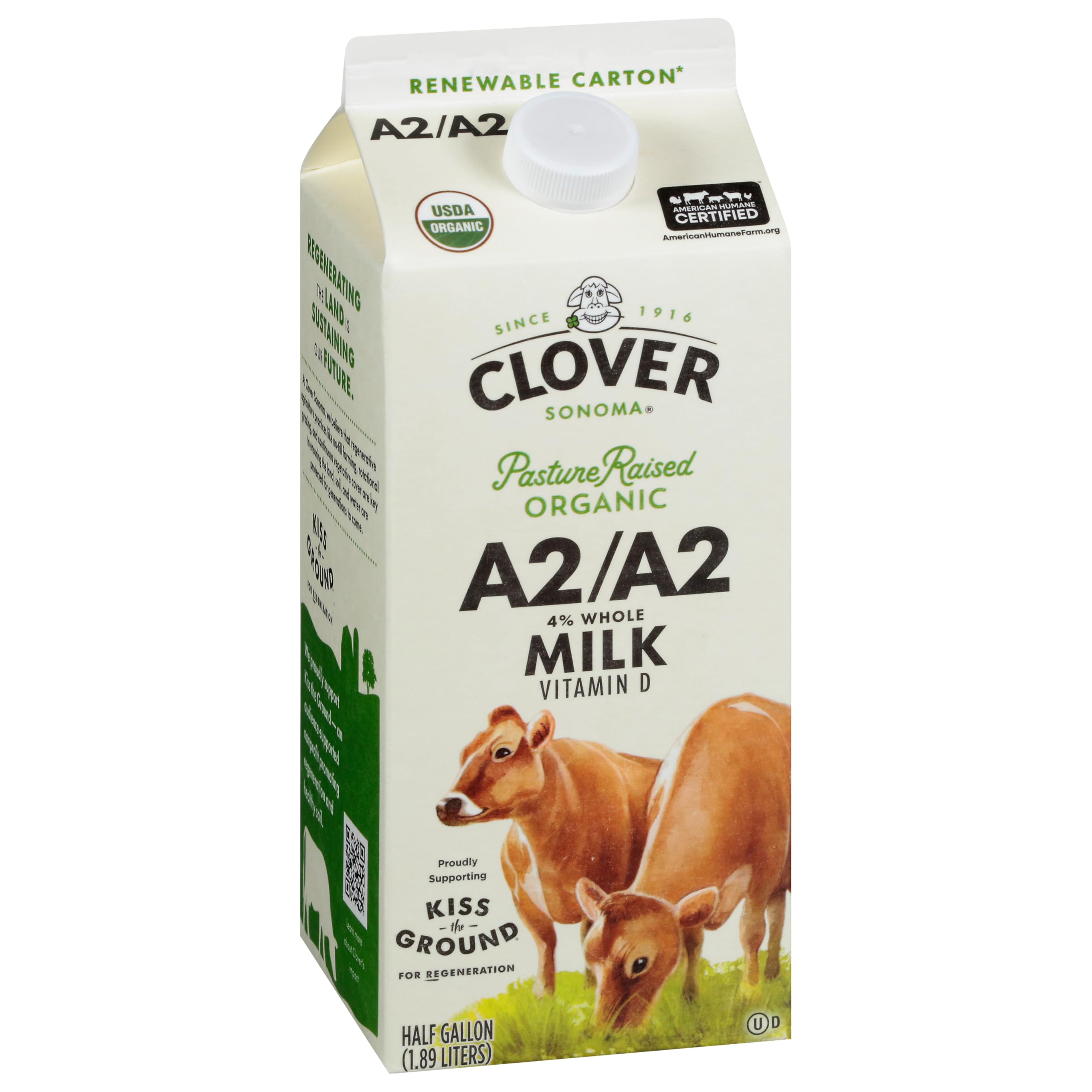 CLOVER SONOMA Organic A2 Whole Milk, 64 FZ | Grocery Pickup