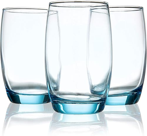 Vasos de 13 onzas de estilo italiano, juego de 6 copas de vino sin tallo, cristalería de color transparente, para niñas, hombres, mujeres, boda,
