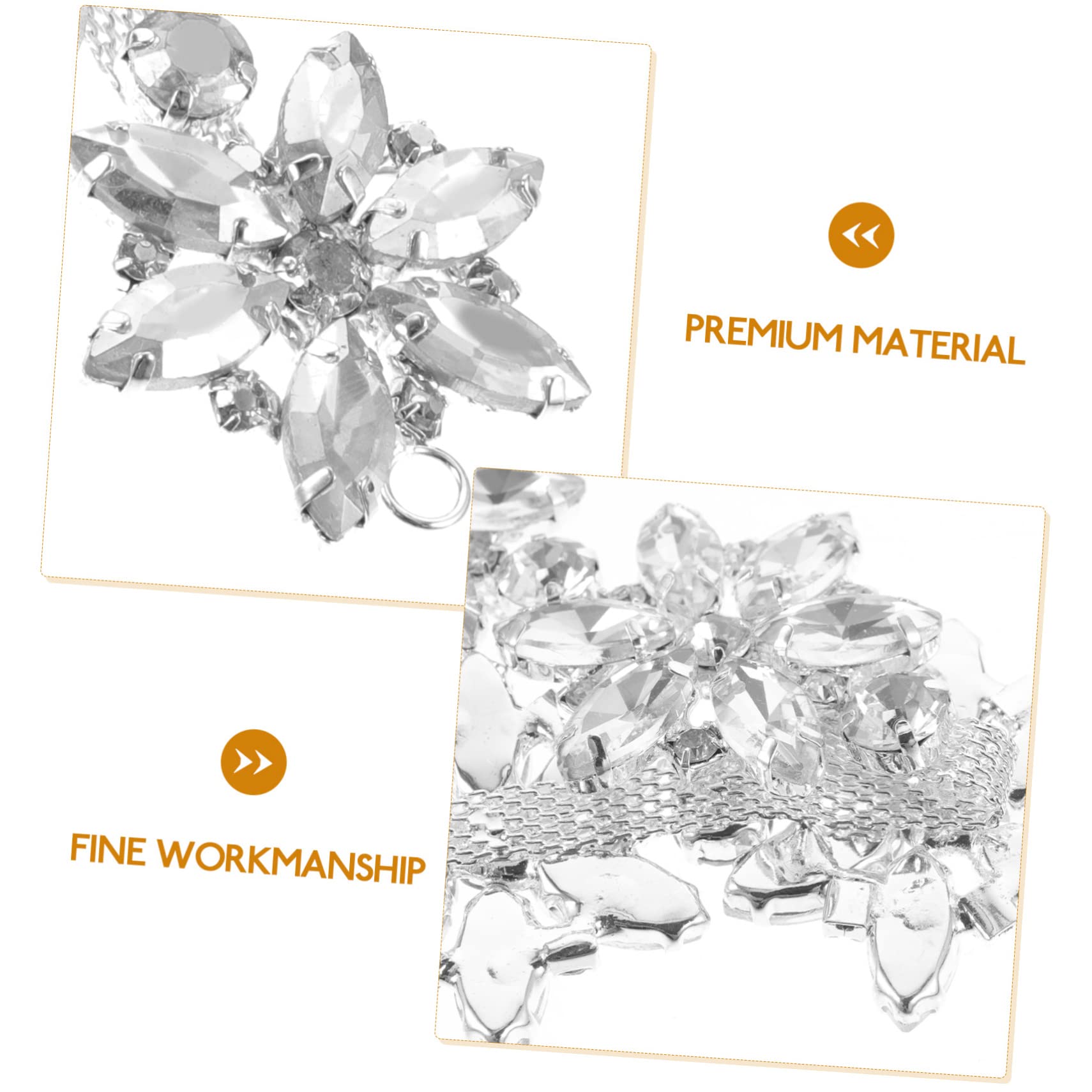 SEWACC 5stücke Strass-blumenapplikation Für Hochzeitsgürtel Dekorative Strass-patches Für Kleidung Schuhe Accessoires Blättriges Design Für -projekte Und Anlässe