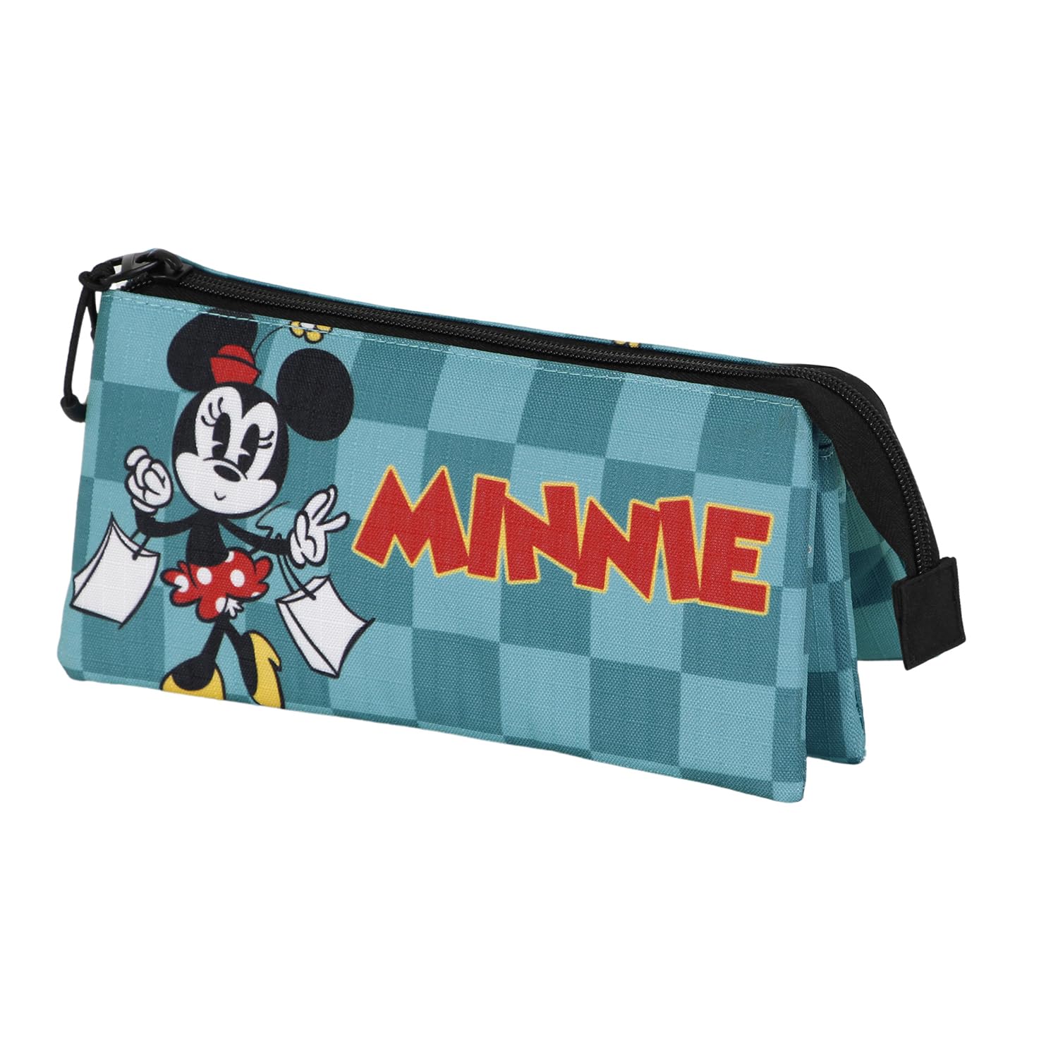 Minnie Mouse Indigo-Triple Pencil Case, Turquoise, 23 x 11 cm