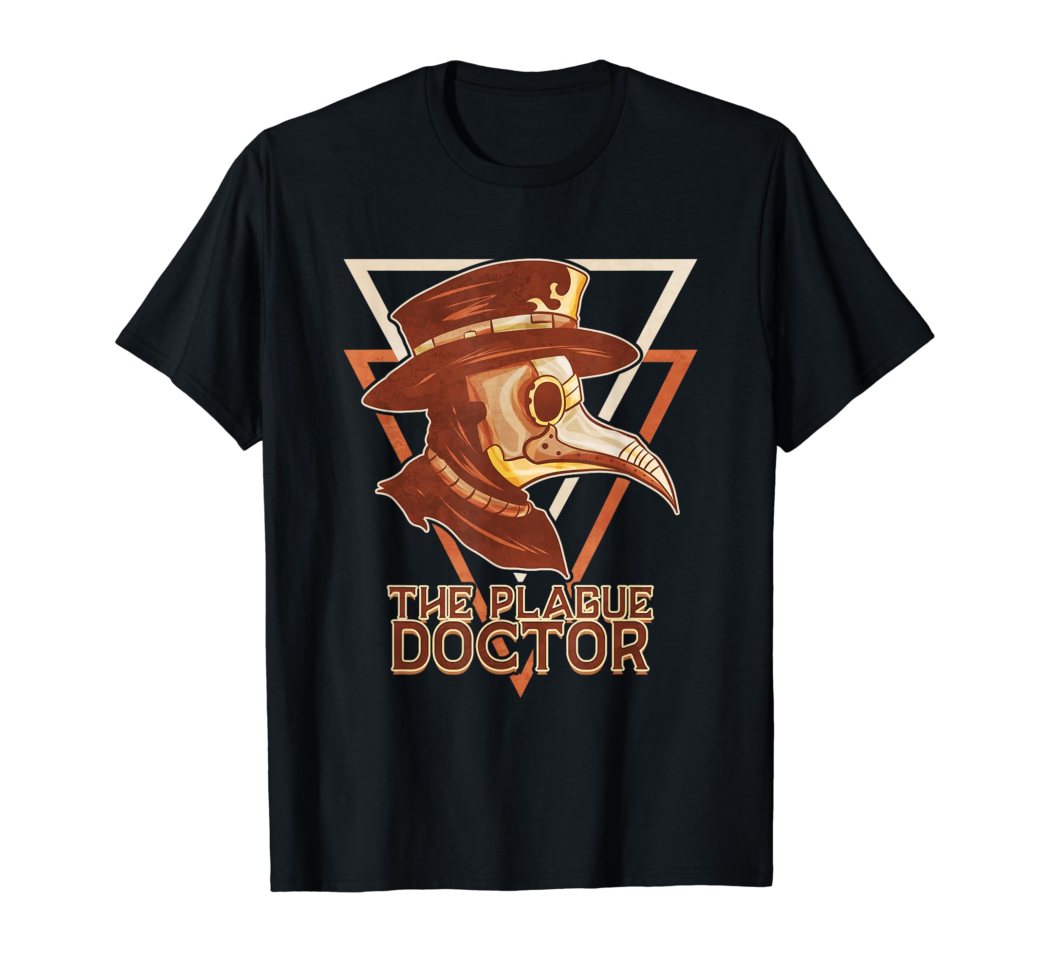 The Plague Doctor - Retro Vintage Steampunk Mask T-Shirt, Black