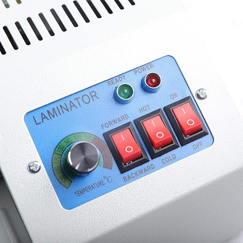 Miniatura 4 de Máquina laminadora de 13 pulgadas, laminadora térmica de 176.0-356.0 °F con 4 rodillos, máquina laminadora A3 y A4 para el hogar, oficina, escuela,