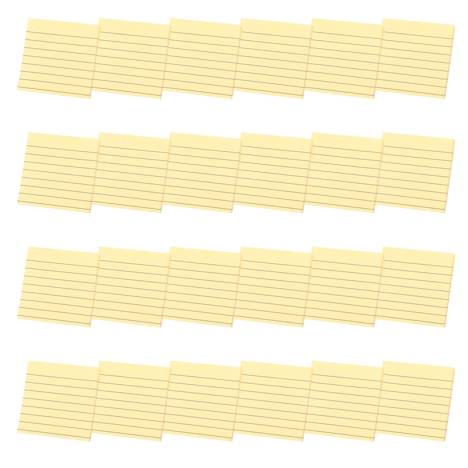 24 blocchetti colorati a righe per appunti, multifunzione, a righe, a righe